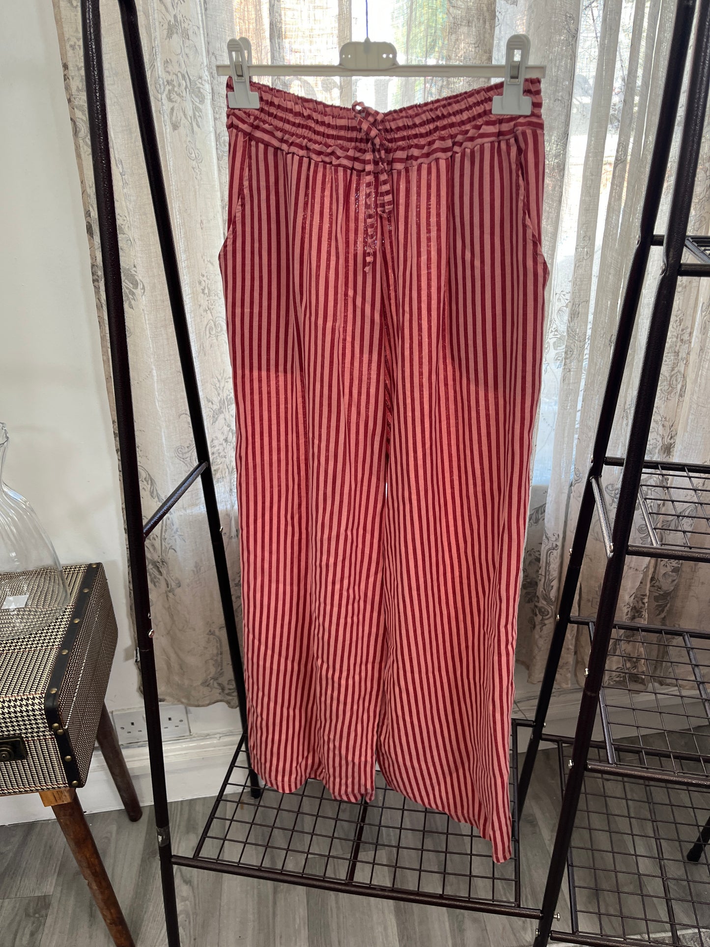 Lola Wide Leg Striped Trousers