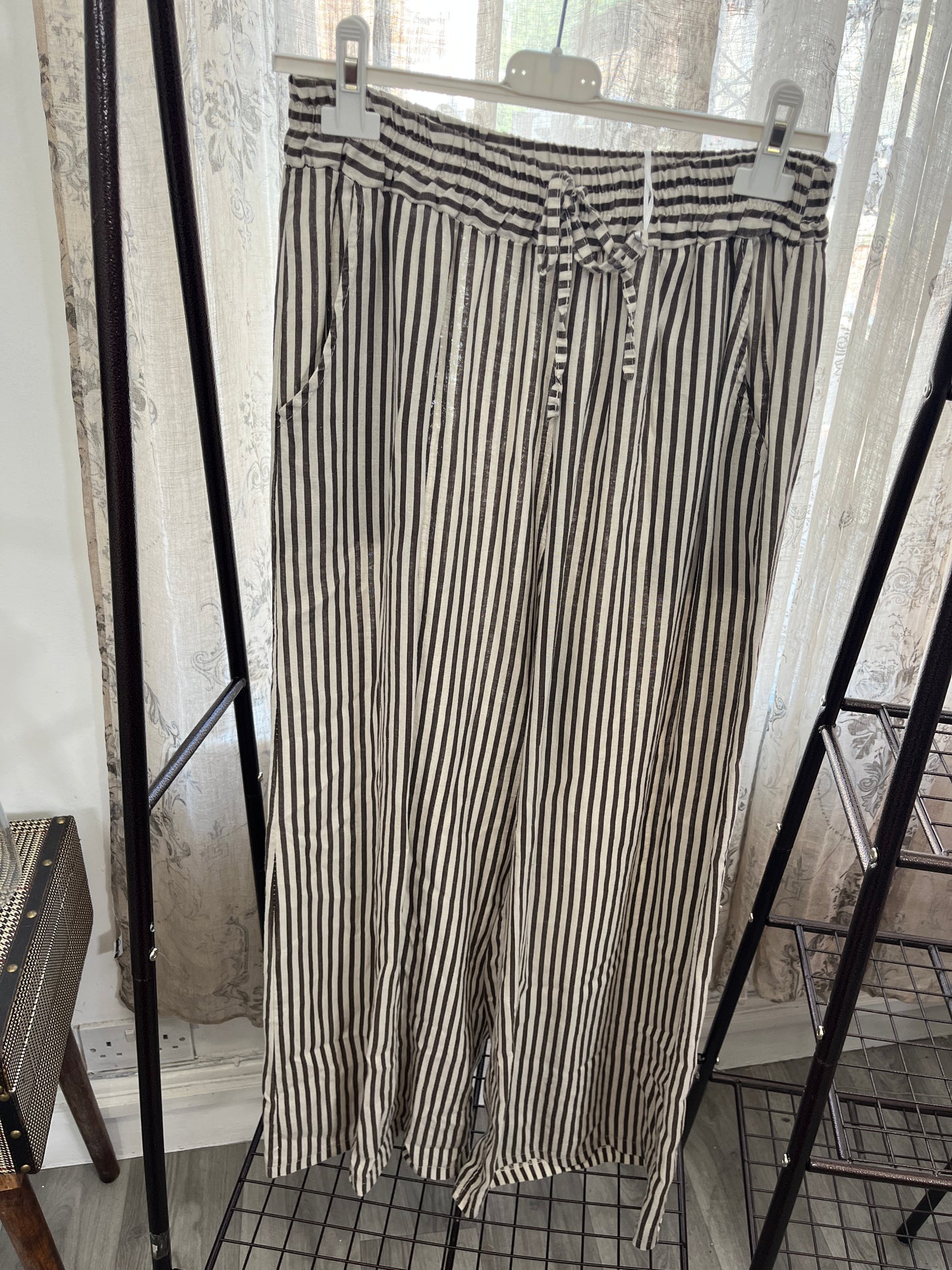 Lola Wide Leg Striped Trousers