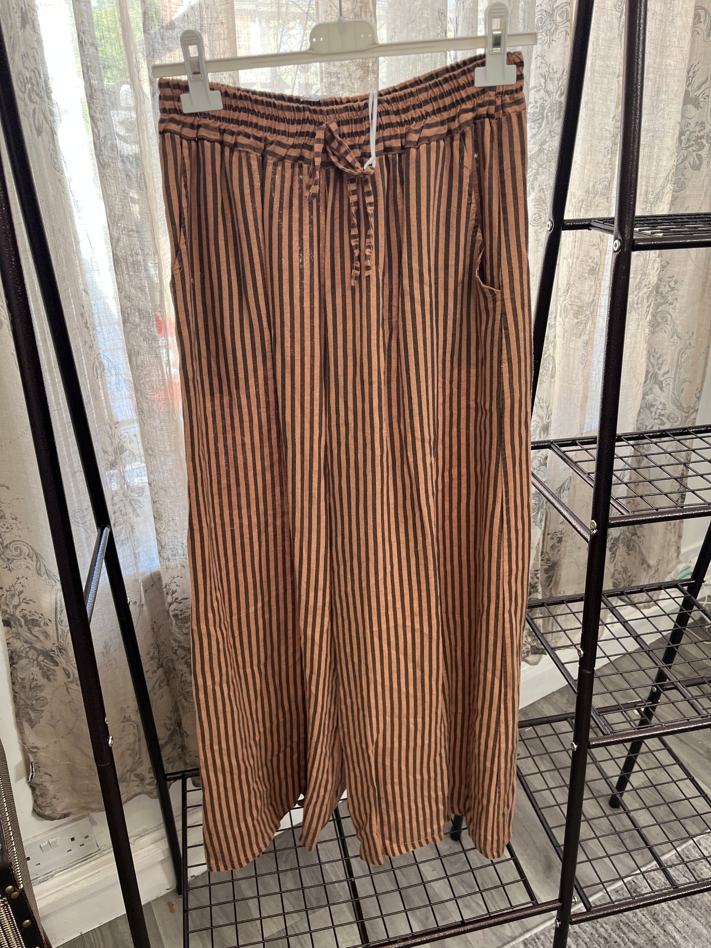 Lola Wide Leg Striped Trousers