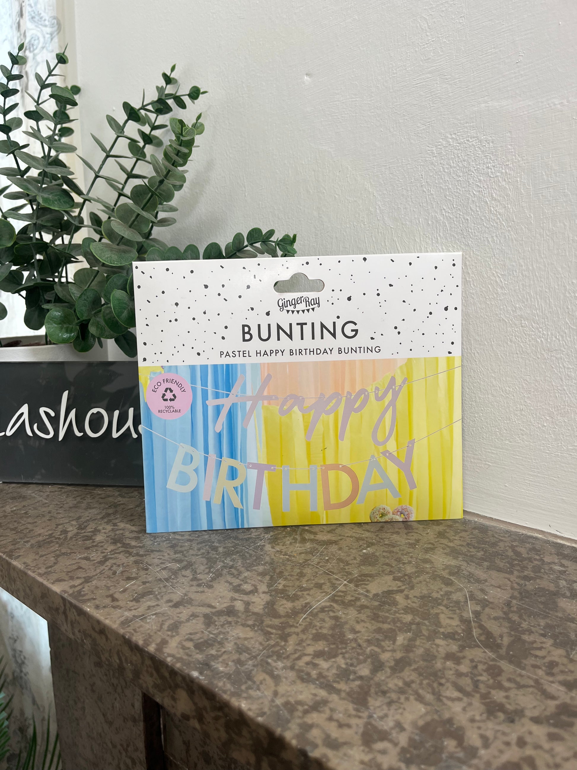Pastel Happy Birthday Bunting