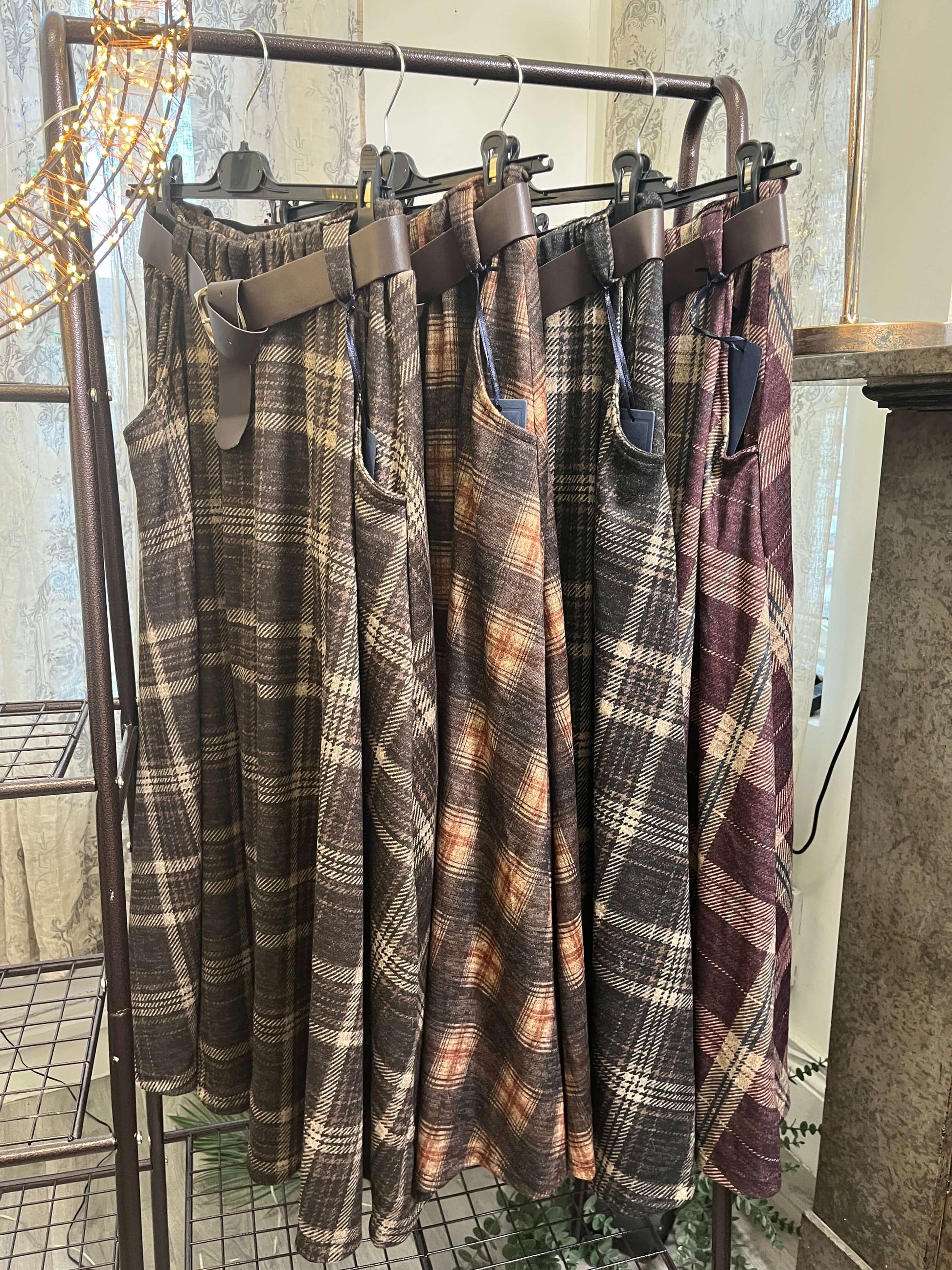 Carla Brushed Tartan Print Skirt