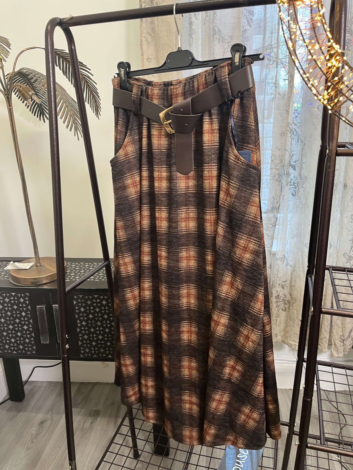 Carla Brushed Tartan Print Skirt