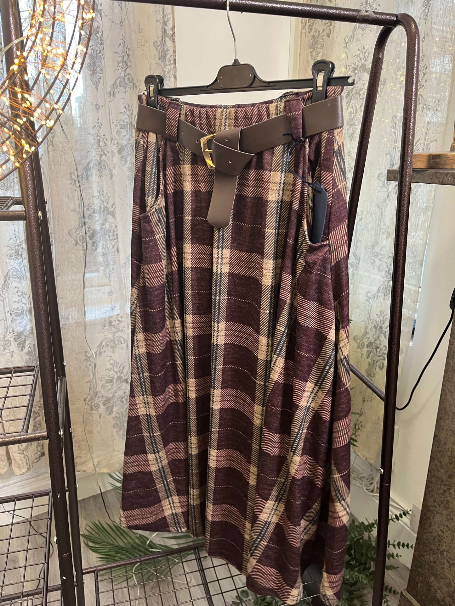 Carla Brushed Tartan Print Skirt