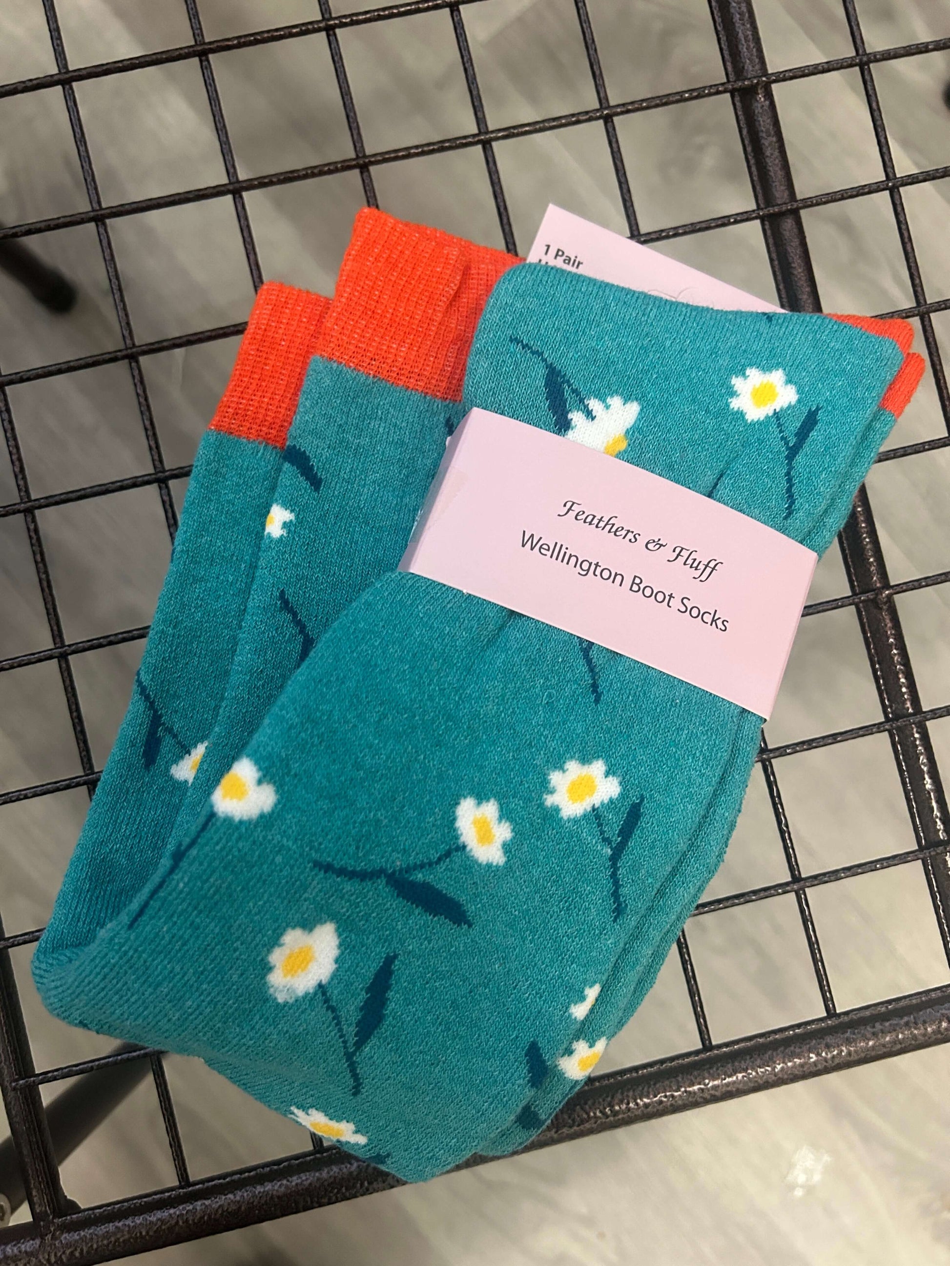 Floral Ladies Long Boot Socks