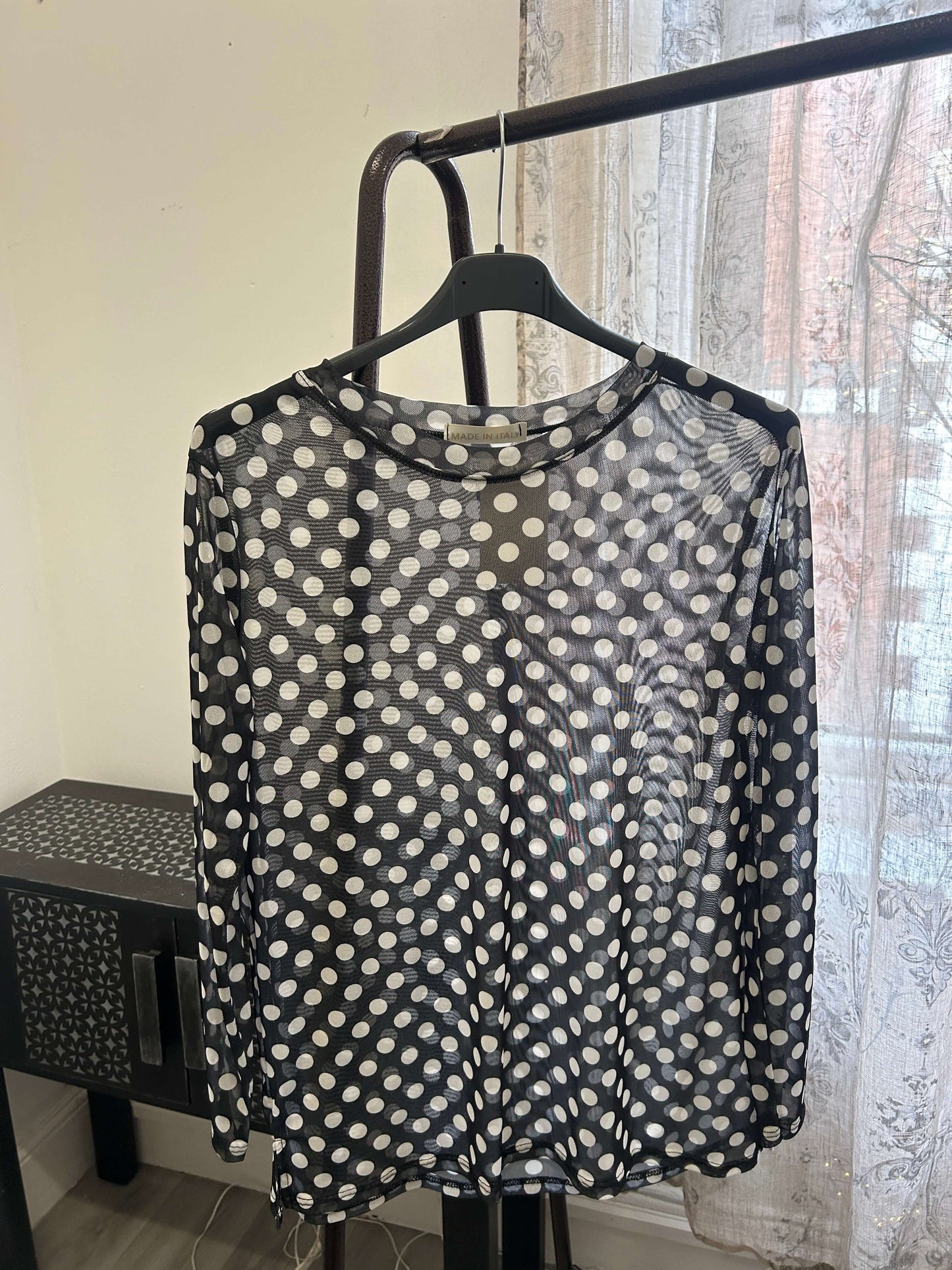 Orla Mesh Layering Top - Spotty