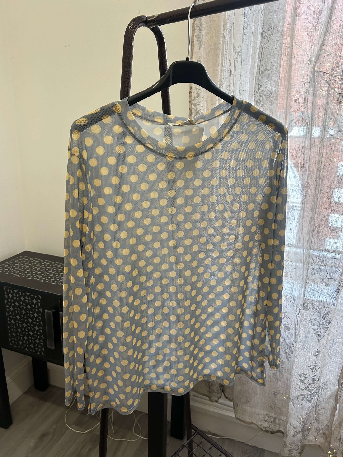 Orla Mesh Layering Top - Spotty