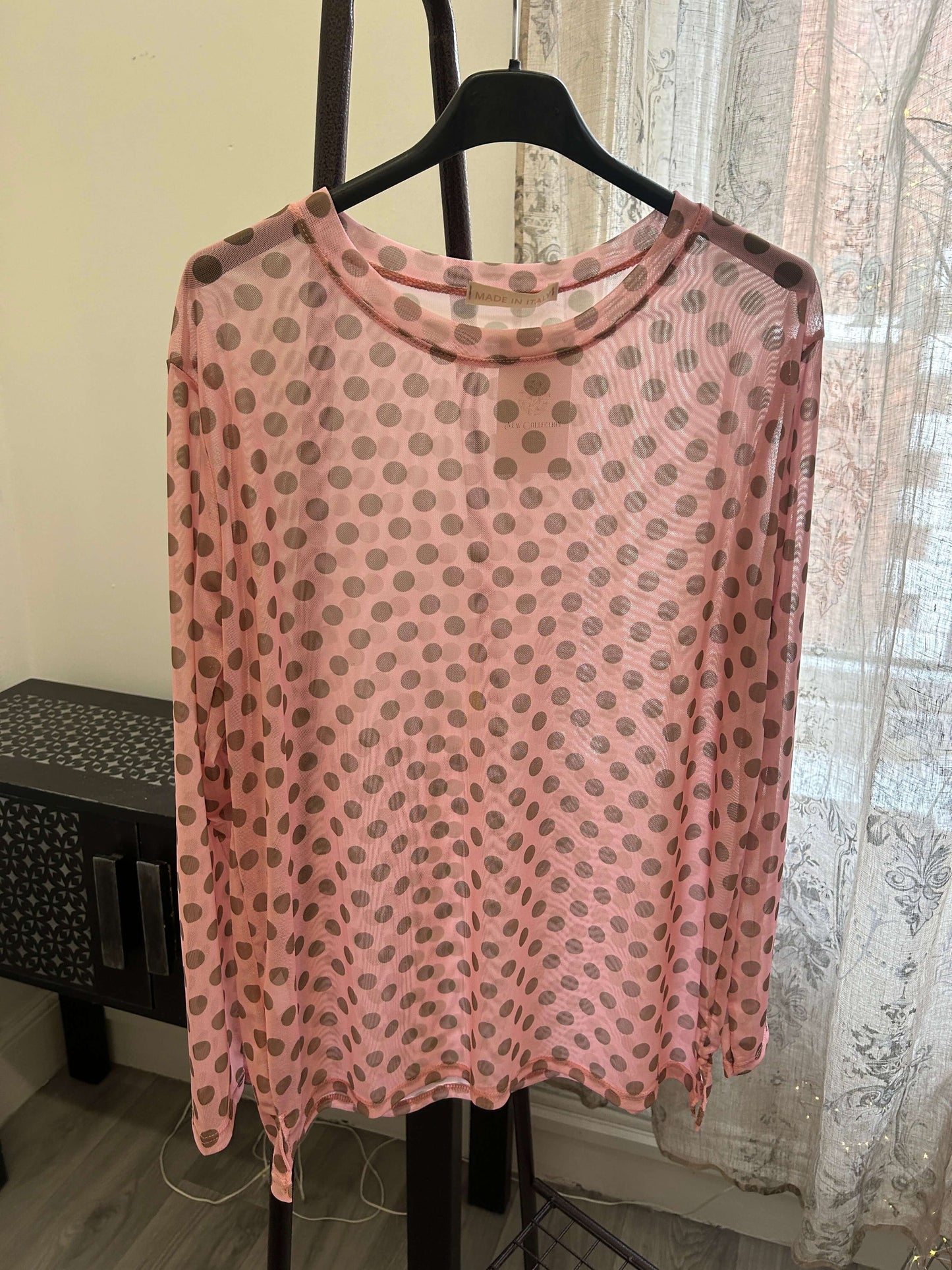 Orla Mesh Layering Top - Spotty