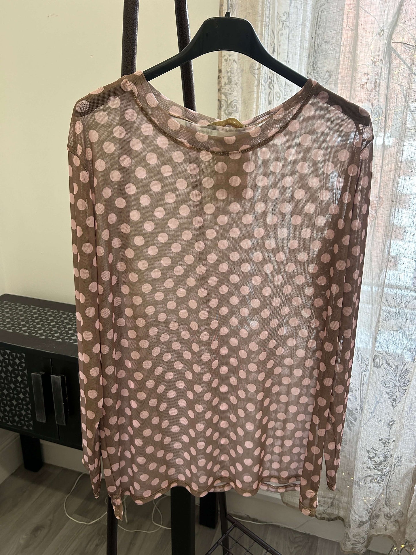 Orla Mesh Layering Top - Spotty