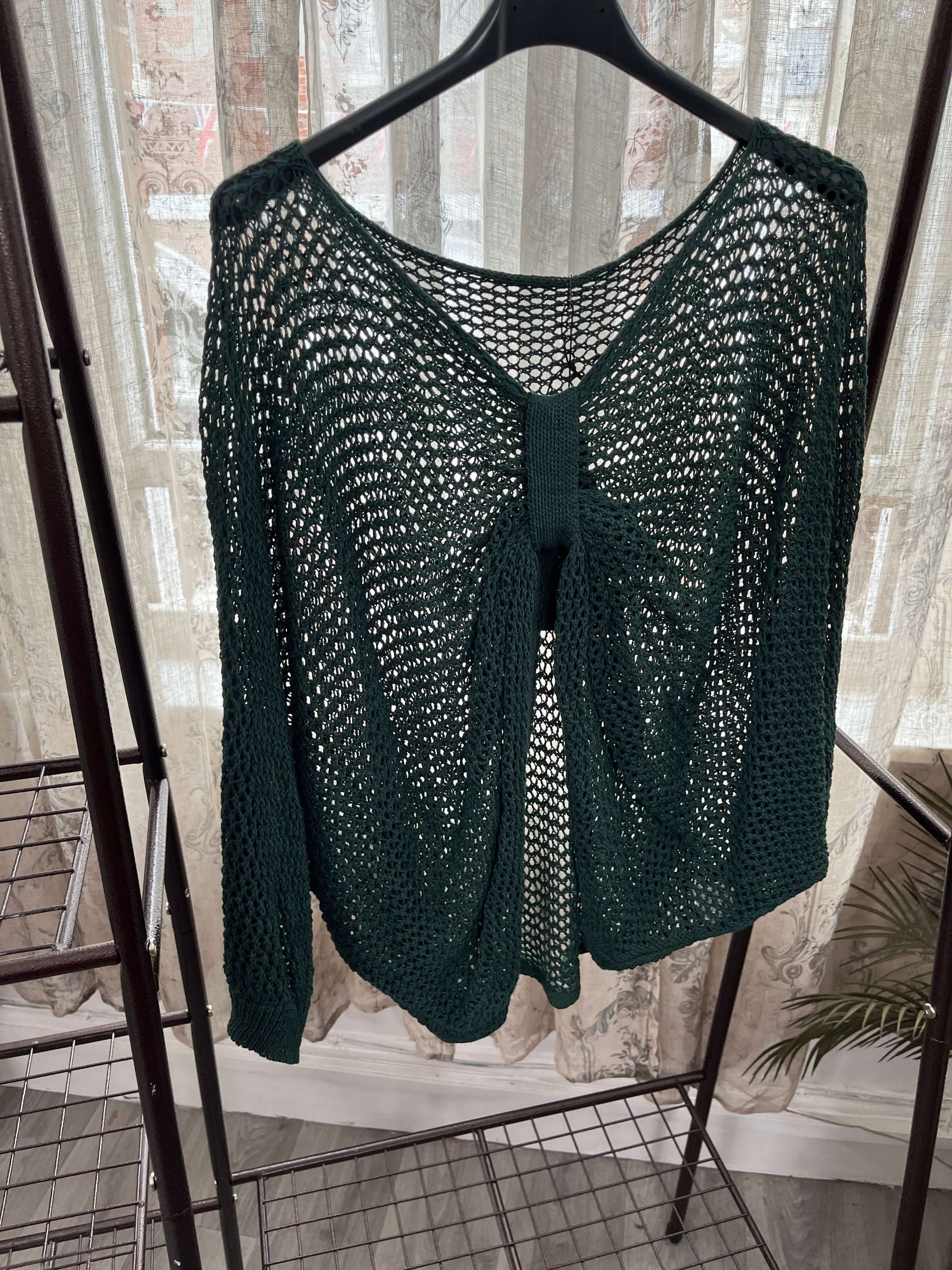 Chloe Loose Weave Drop Down Top