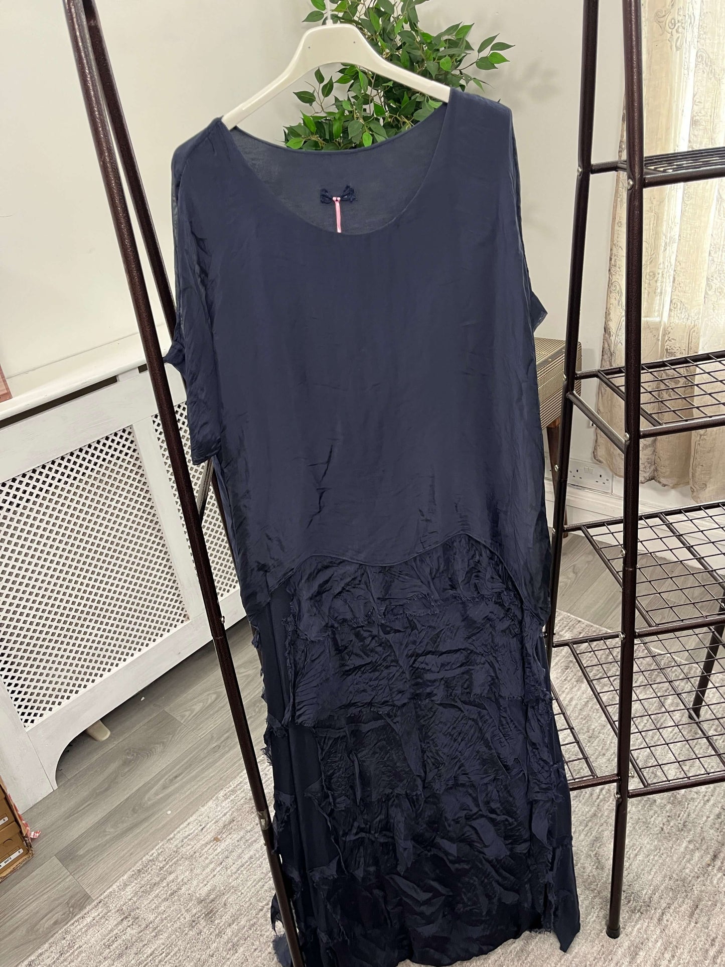 Saskia Silk Look Tiered Dress