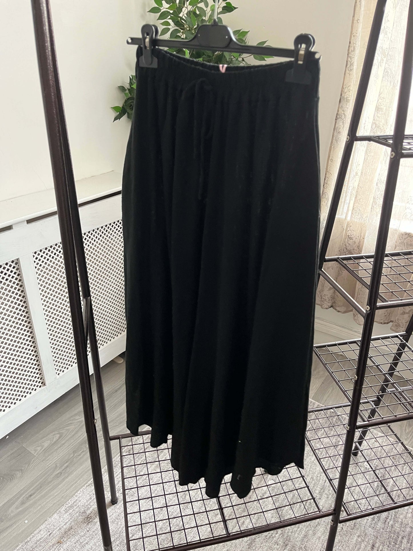 Maevry Linen Blend Waffle Palazzo