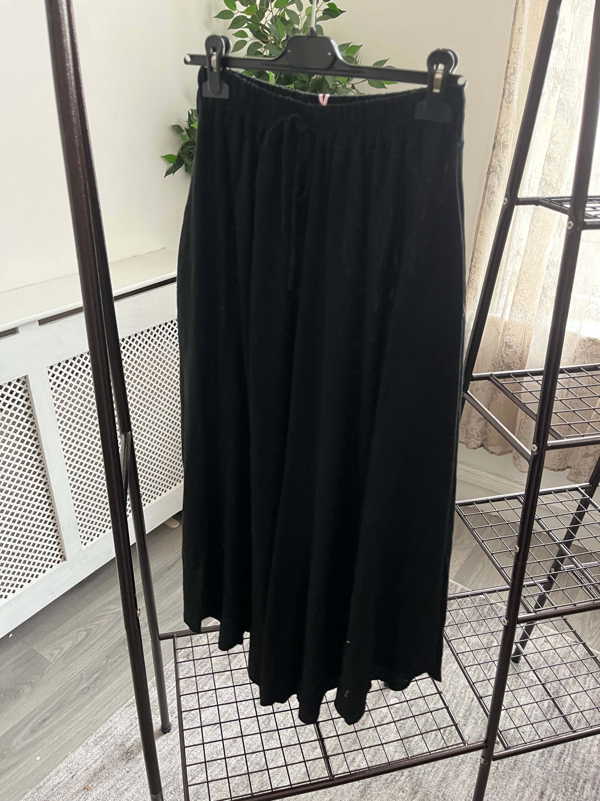 Maevry Linen Blend Waffle Palazzo