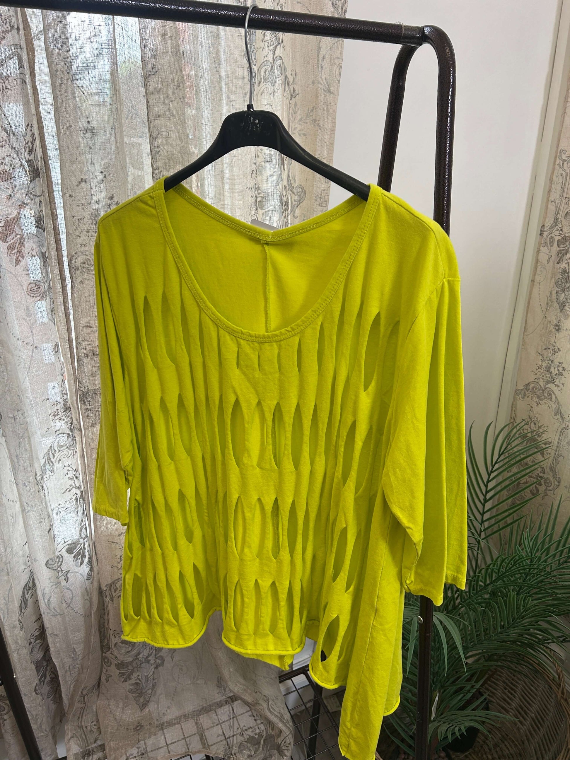 Lazer Cut Detail Layering T-Shirt