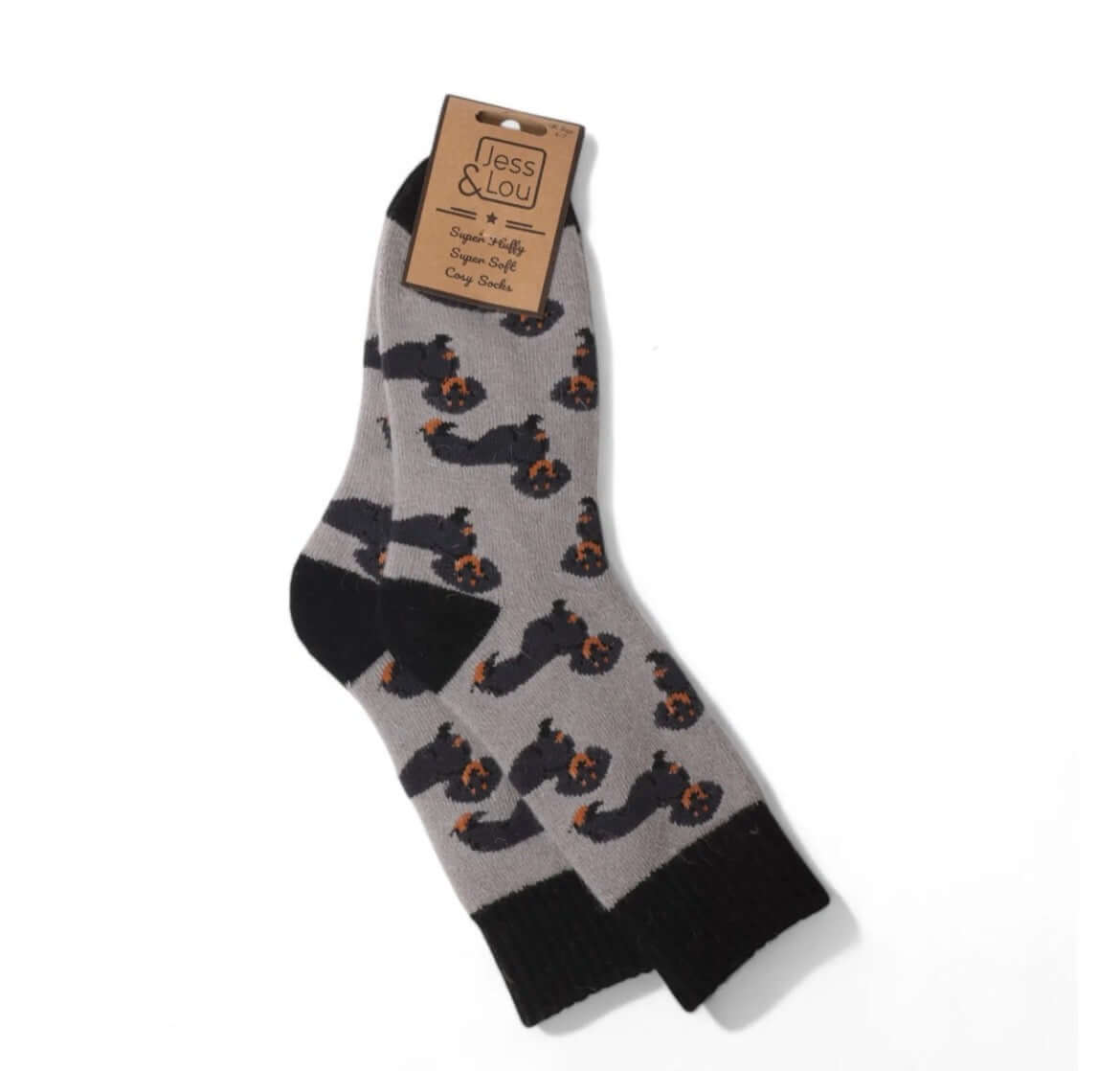 Jess & Lou - Dachshund Ribbed Cosy Socks