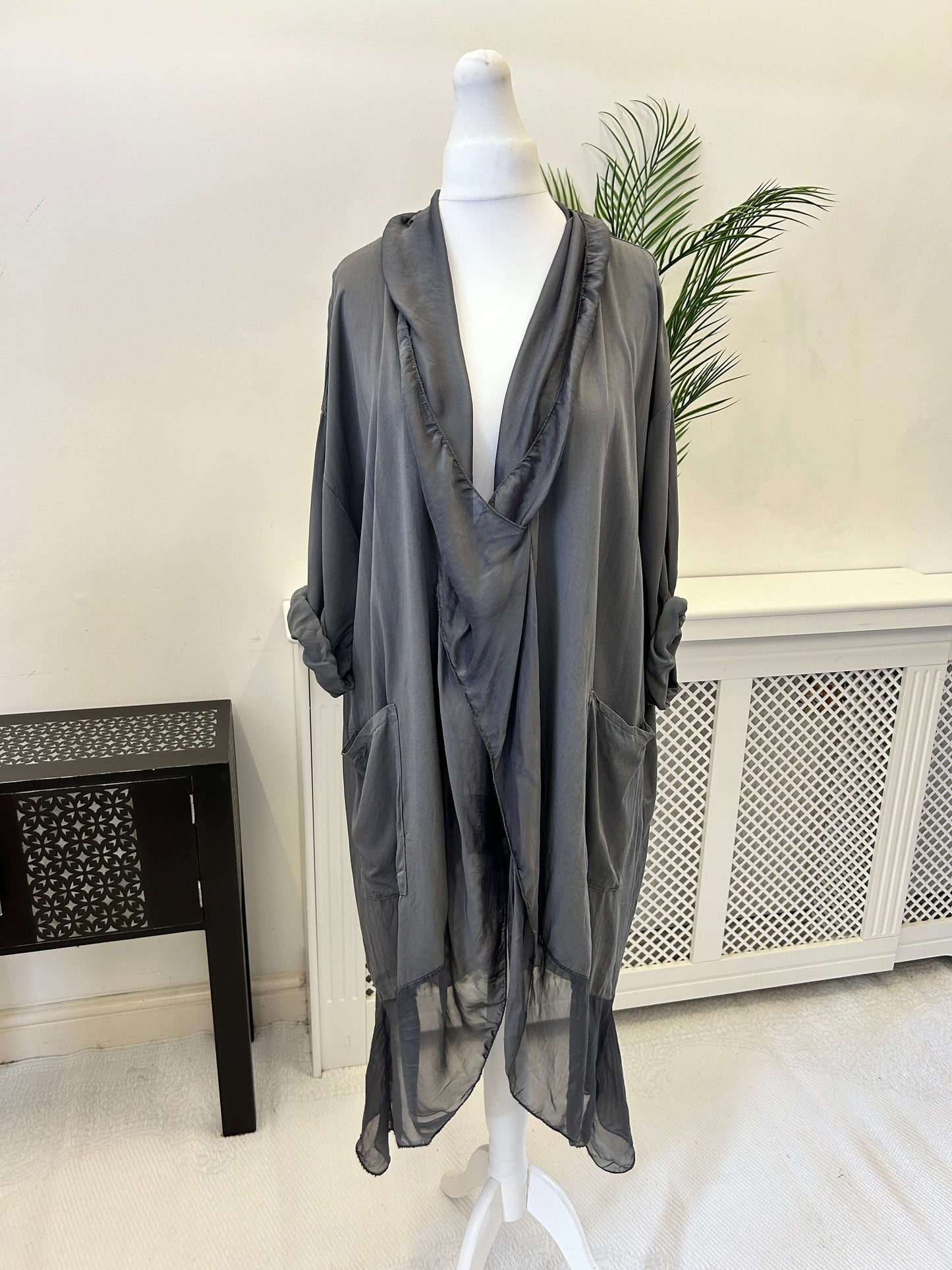 Italian Lagenlook Crossover Silk Tunic/Jacket
