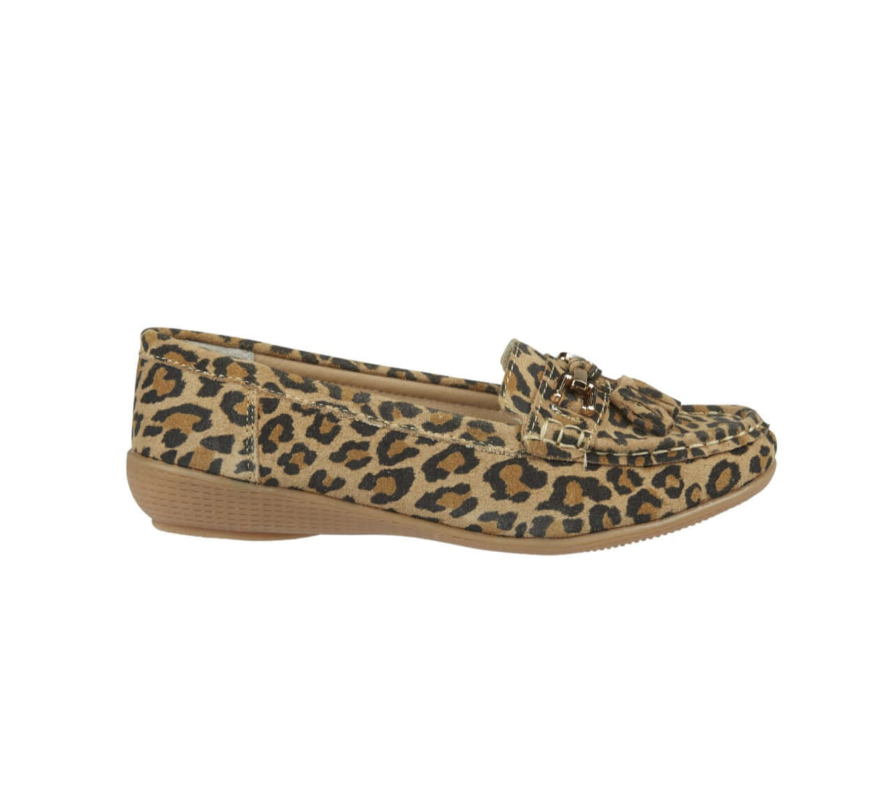 Nautical Real Leather Loafer - Leopard