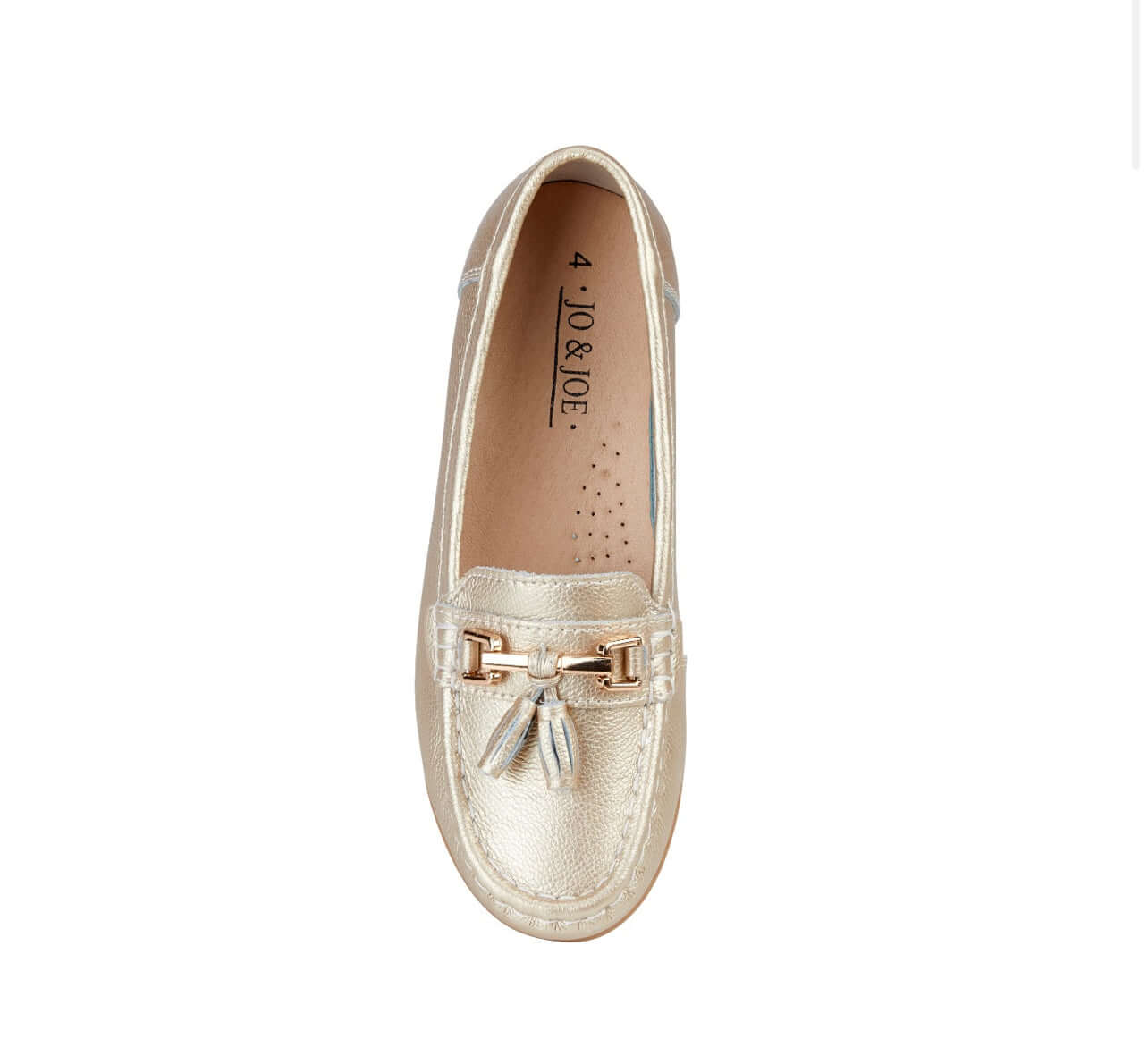 Nautical Real Leather Loafer - Gold