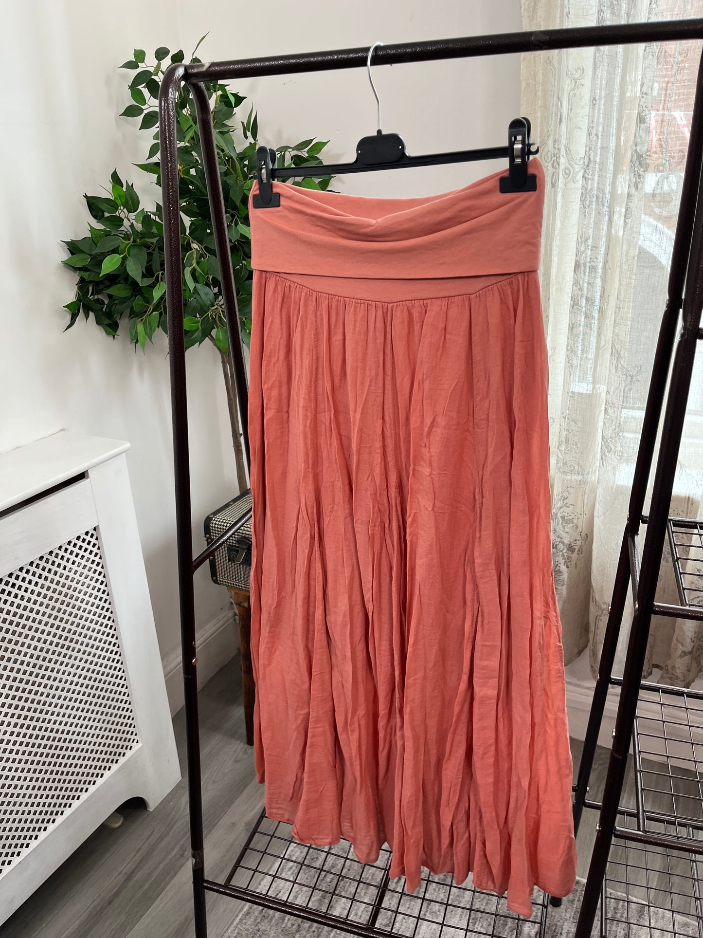 Lizzie Cotton Maxi Length Skirt - Bandeau Dress