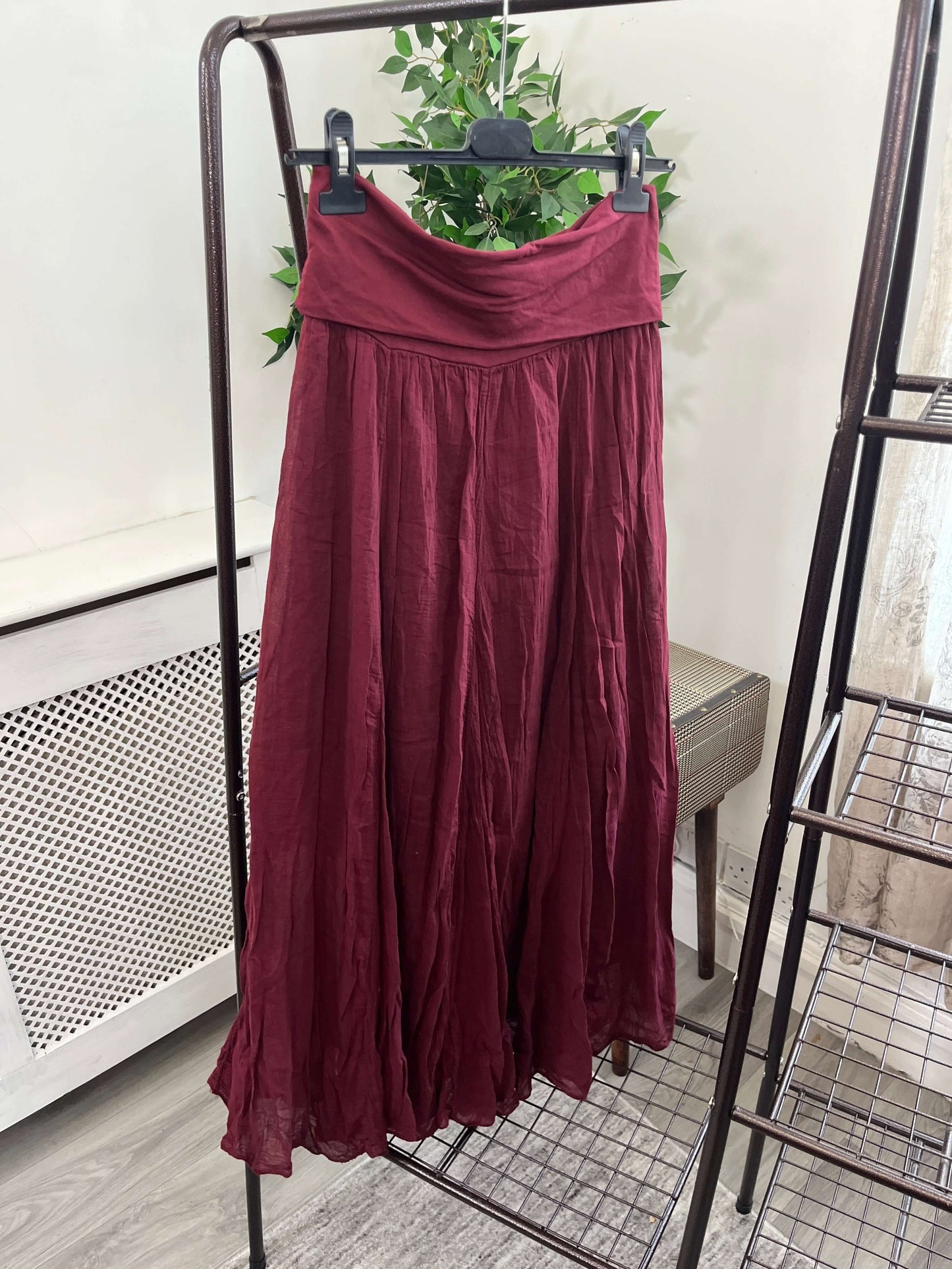 Lizzie Cotton Maxi Length Skirt - Bandeau Dress