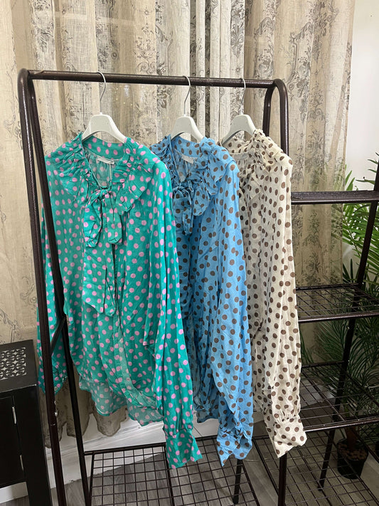 Spotty Frill Blouse