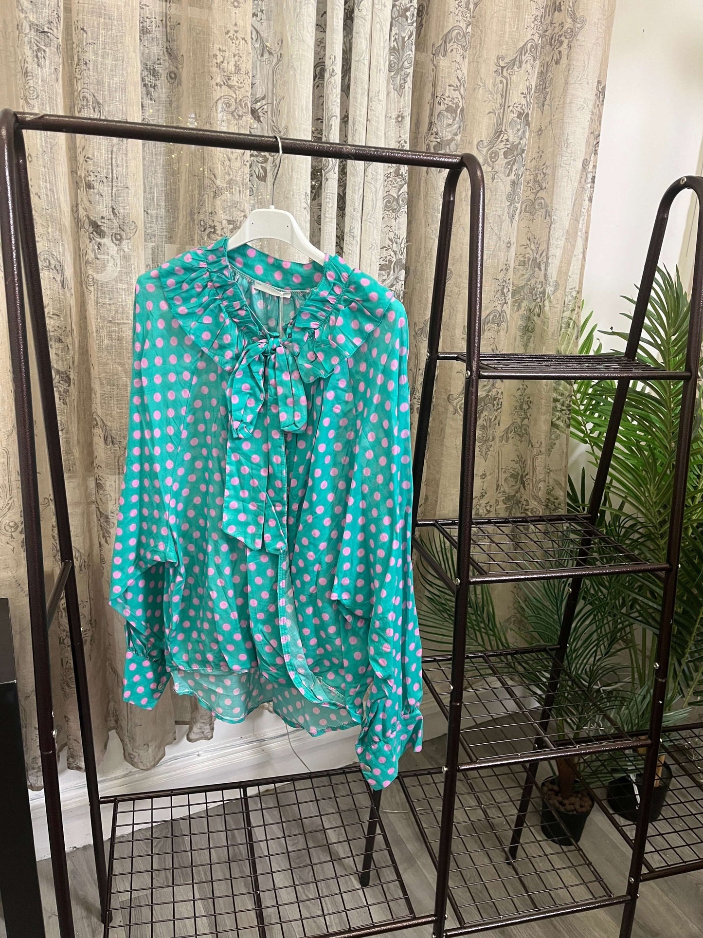 Spotty Frill Blouse