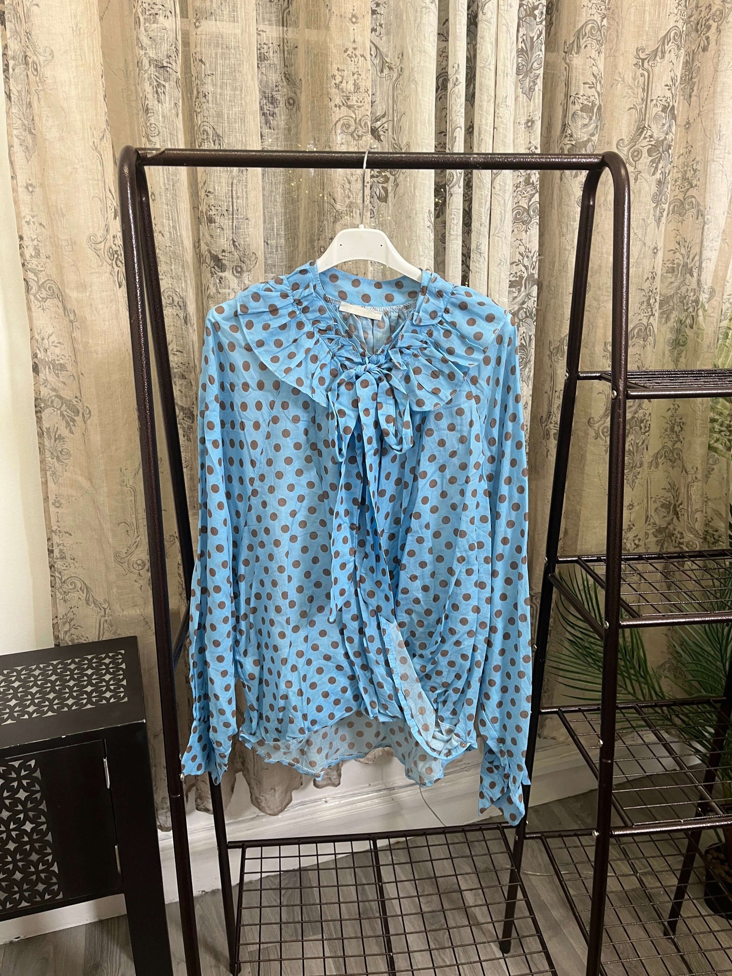 Spotty Frill Blouse