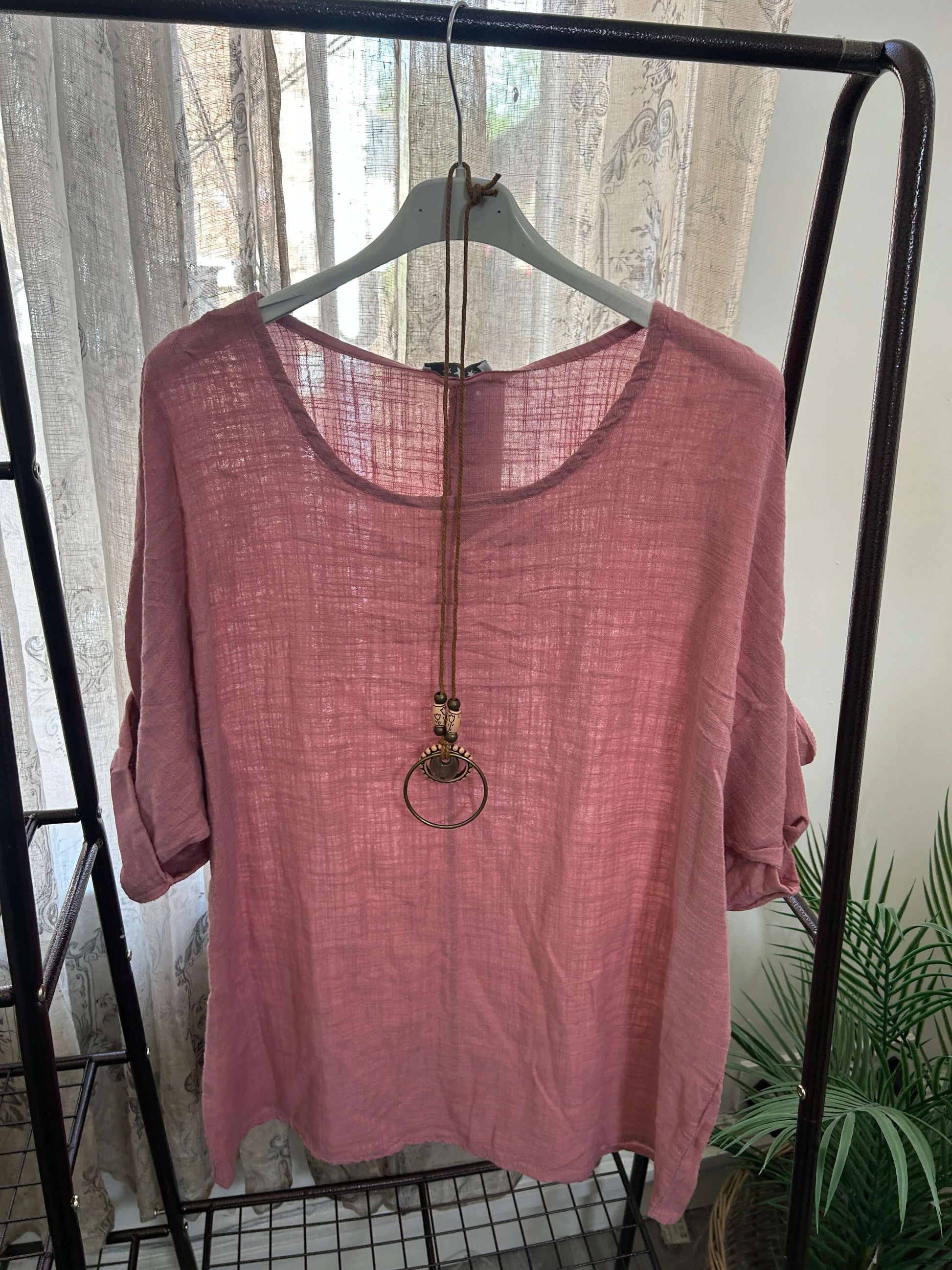 Sofia Ladies Linen Box Top With Necklace