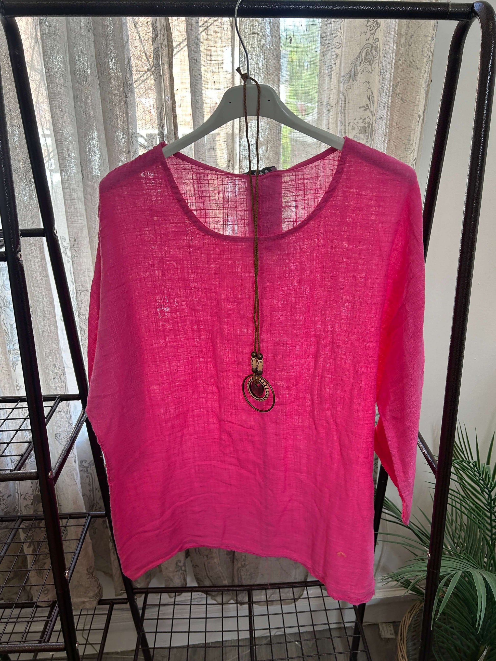 Sofia Ladies Linen Box Top With Necklace
