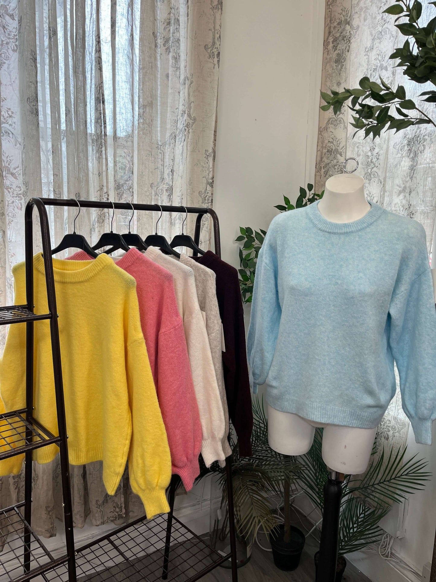 Tiffany Crew Neck Wool Blend Jumper