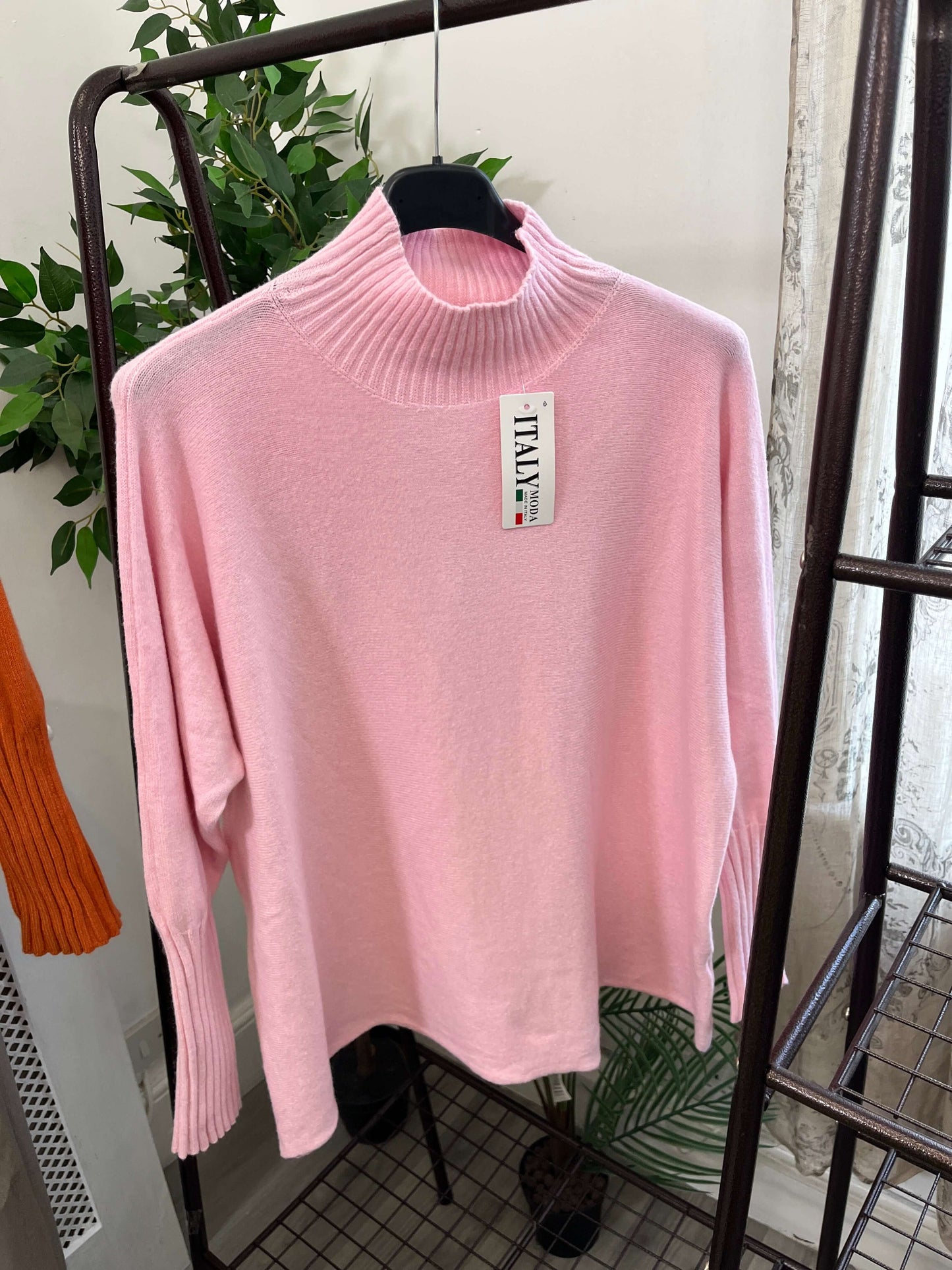 Tamara High Neck Ribbed Boxy Jumper
