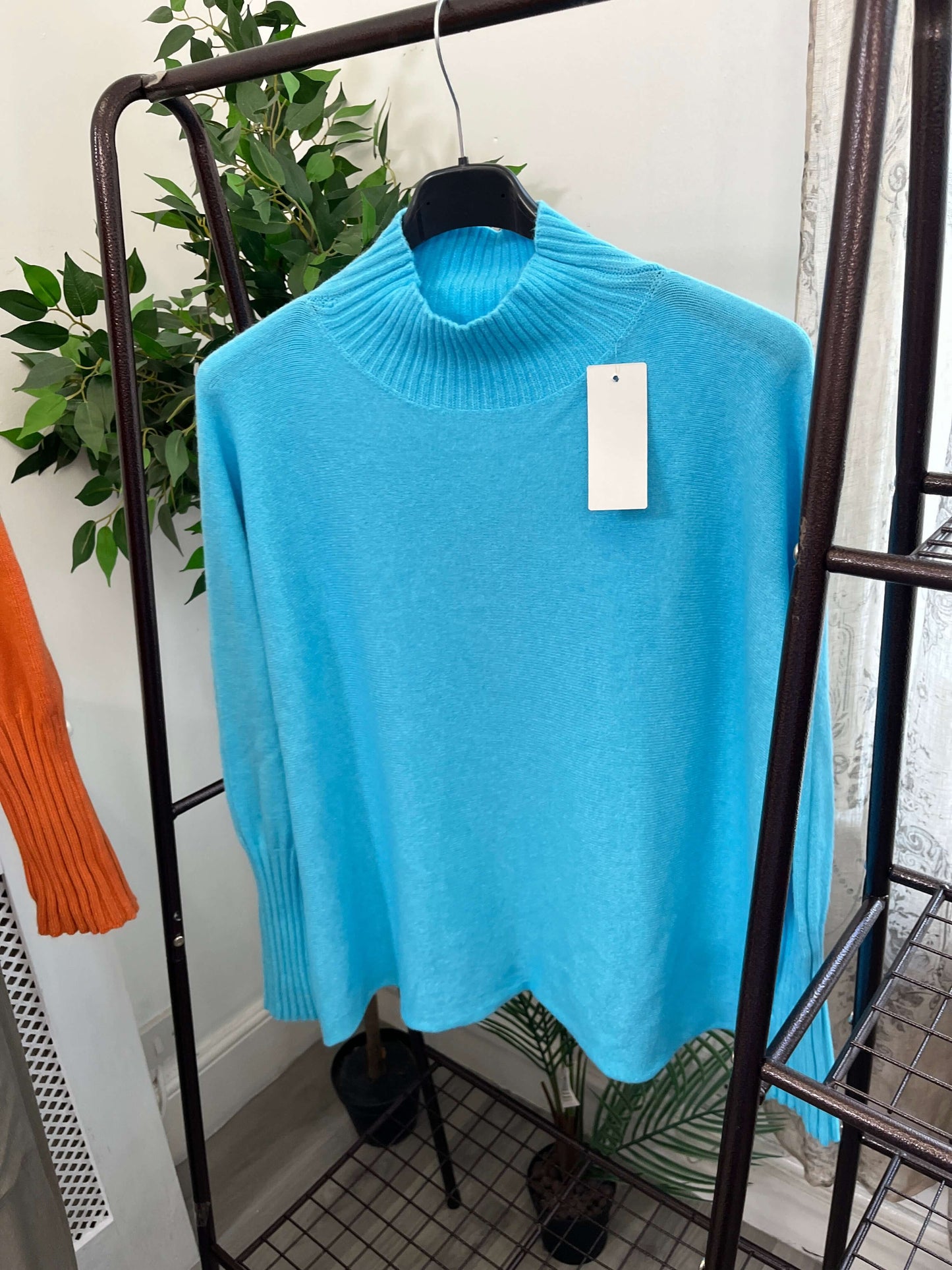 Tamara High Neck Ribbed Boxy Jumper