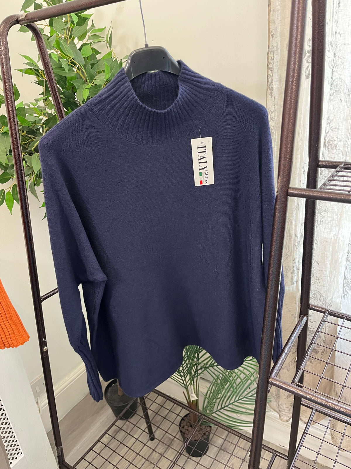 Tamara High Neck Ribbed Boxy Jumper