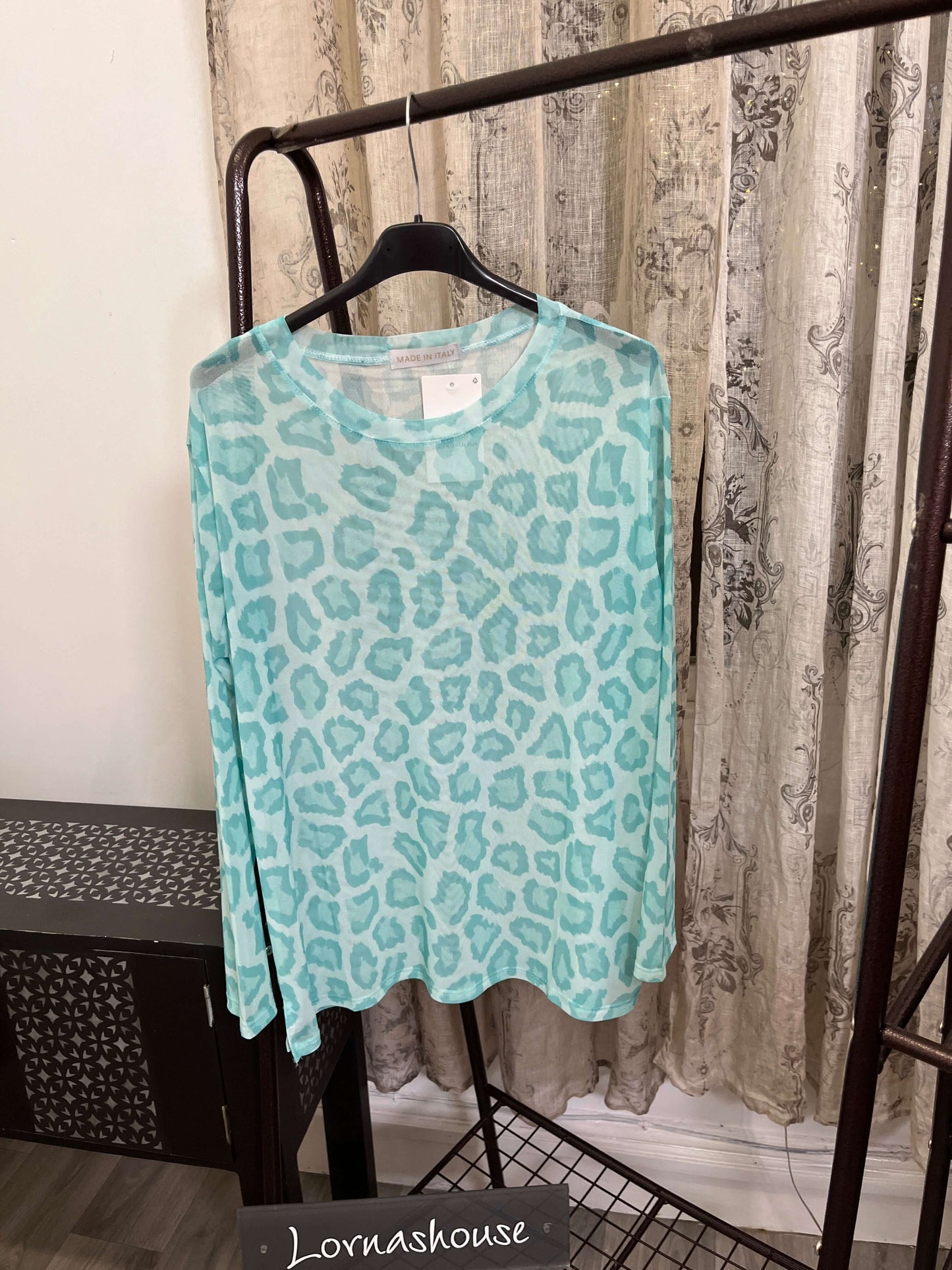 Orla Mesh Layering Top in Leopard