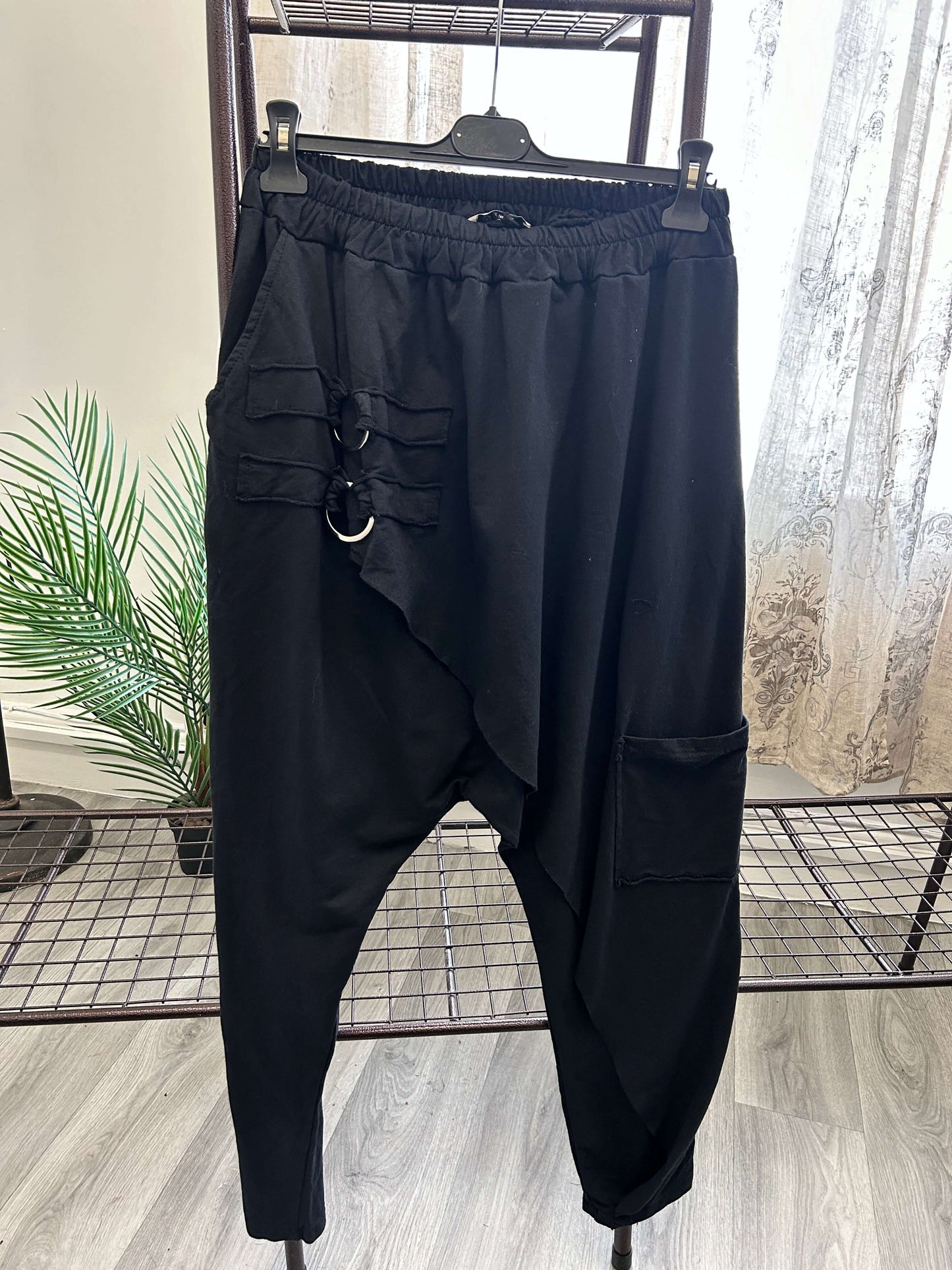 Funky Lagenlook Dropped Crotch Jersey Trousers