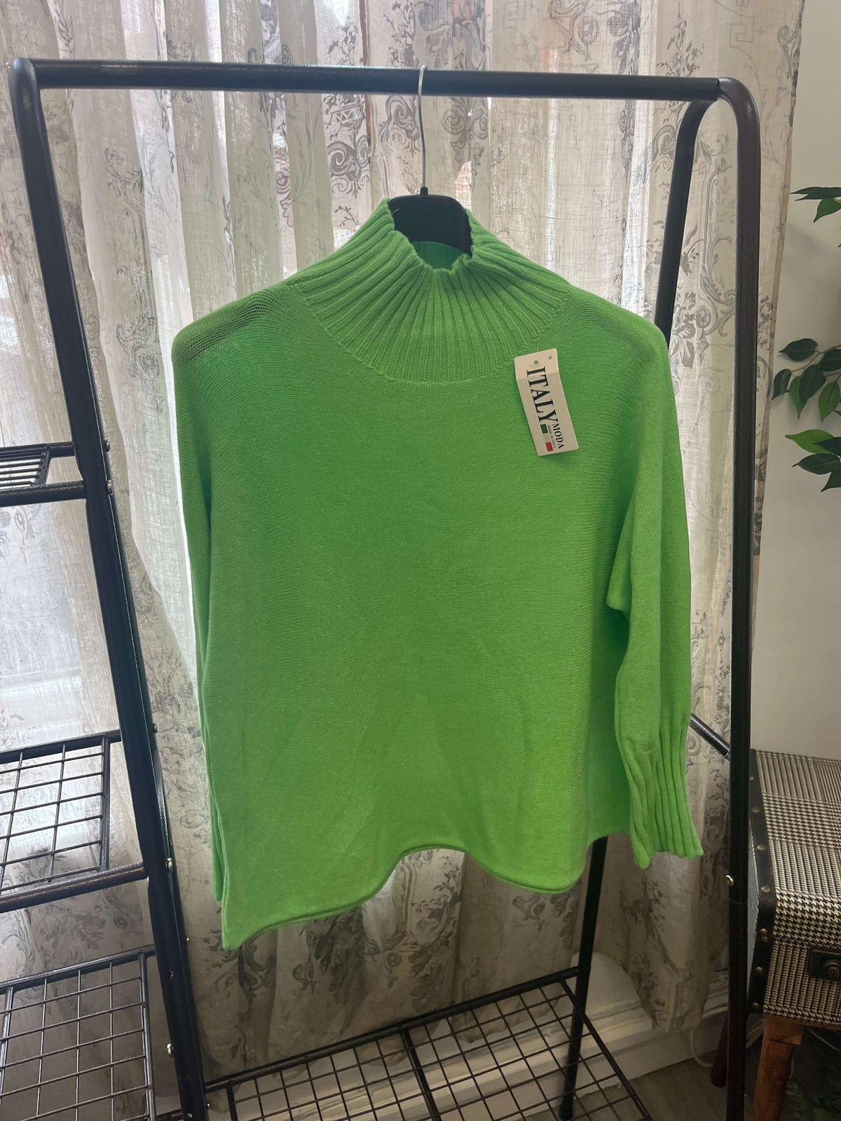 Tamara High Neck Ribbed Boxy Jumper