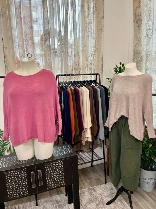 Bertie Boat Neck Batwing Jumper