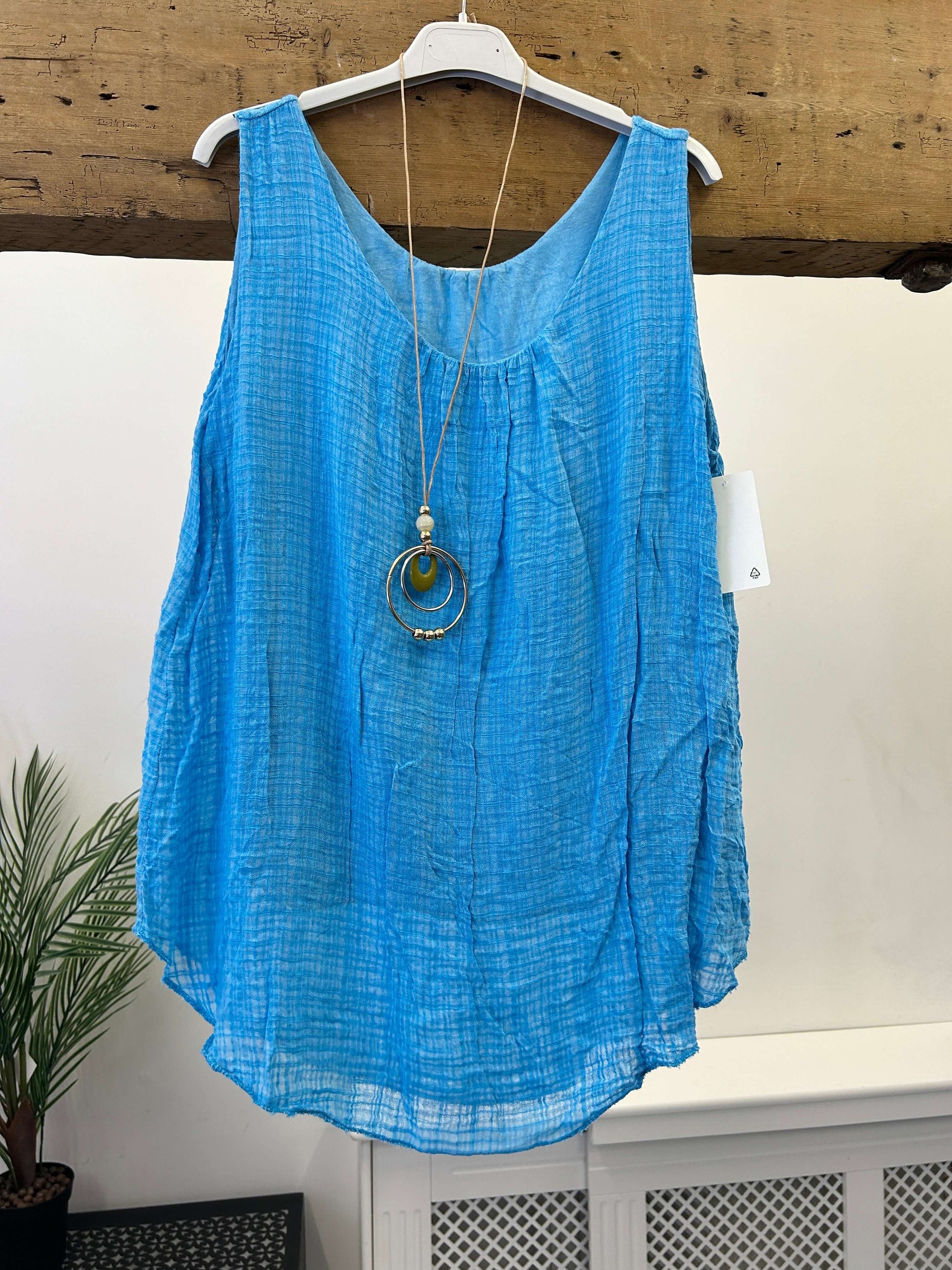 Sarah Cheesecloth Floaty Vest Top