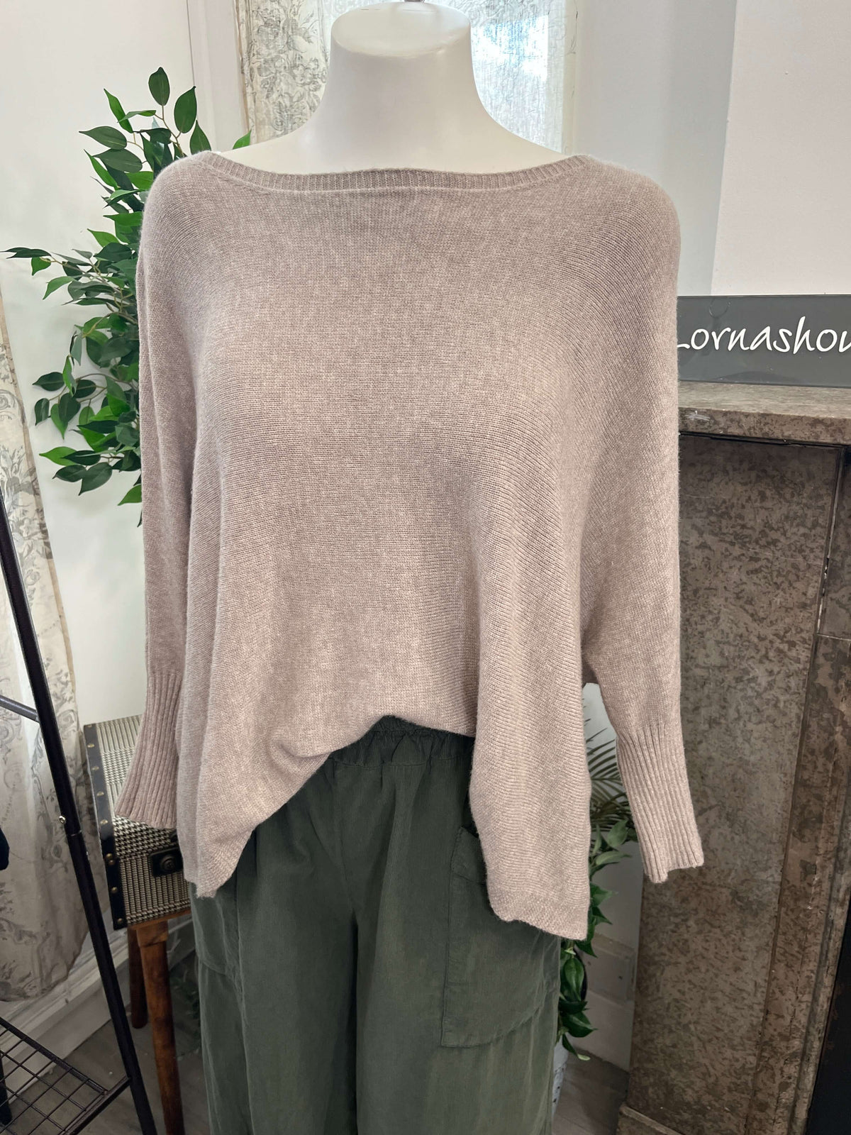 Bertie Boat Neck Batwing Jumper