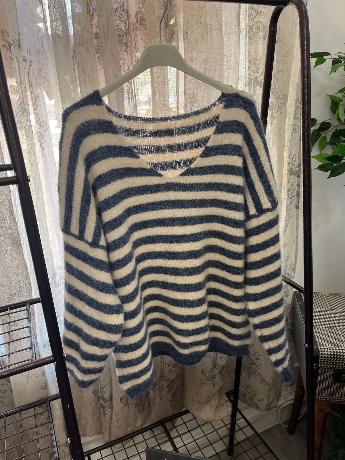 Wendy V Neck Stripe Jumper