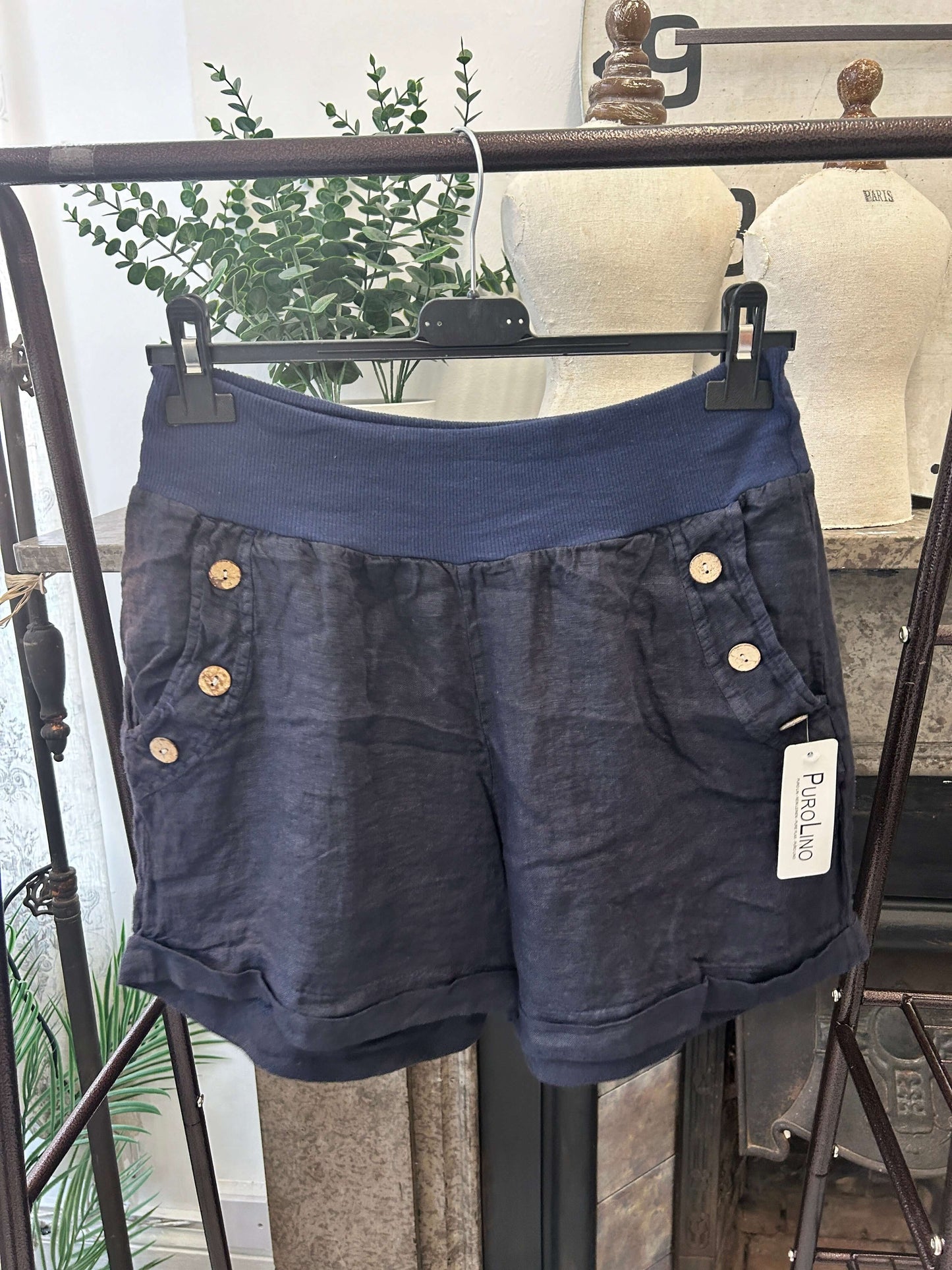 Made in Italy Linen Shorts - Large