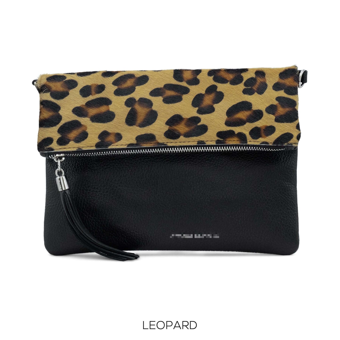 Real Leather Animal Print Folded Pouch Bag