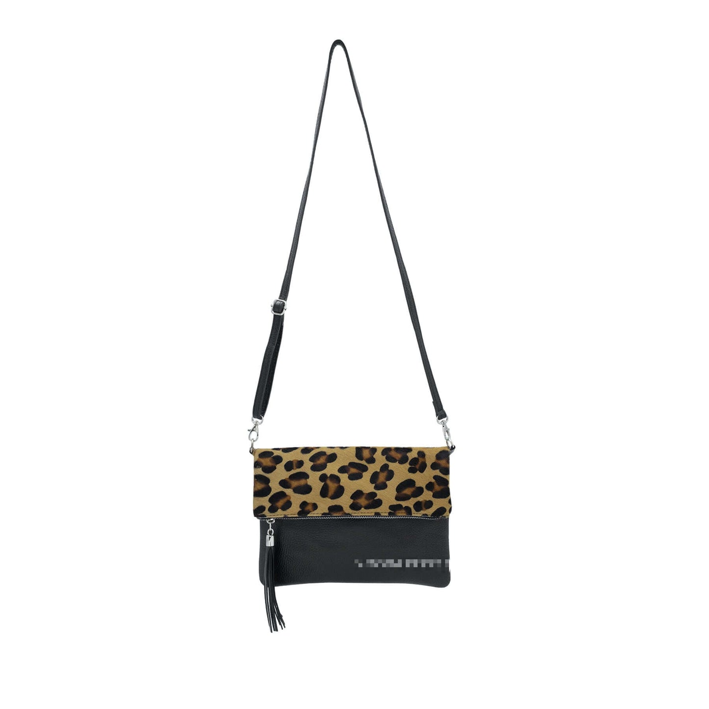 Real Leather Animal Print Folded Pouch Bag