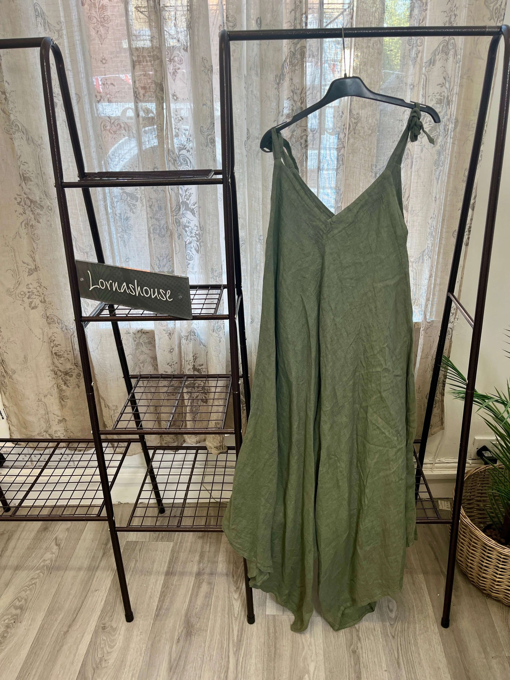 Zeta Linen Parachute Dungarees