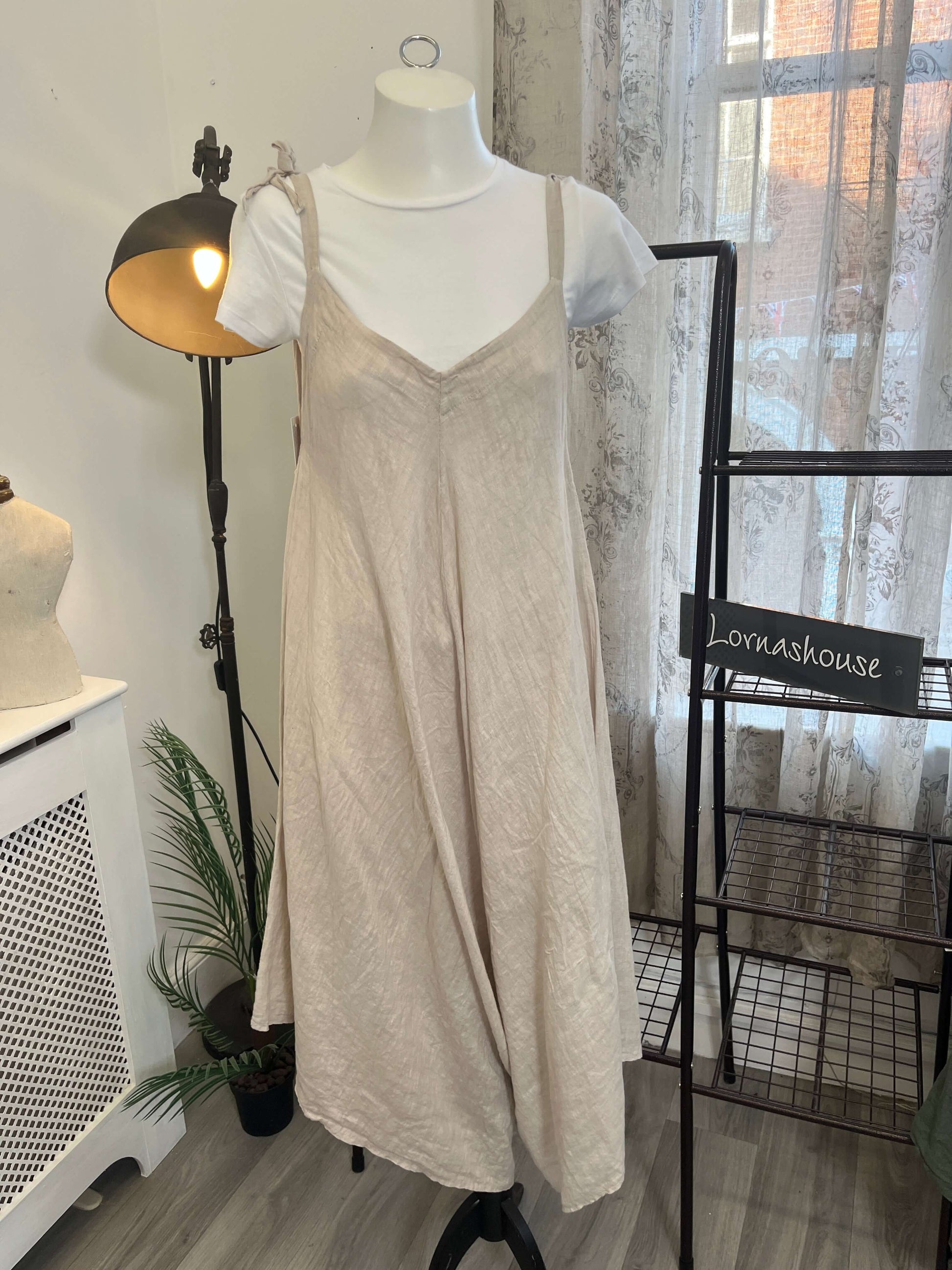 Zeta Linen Parachute Dungarees