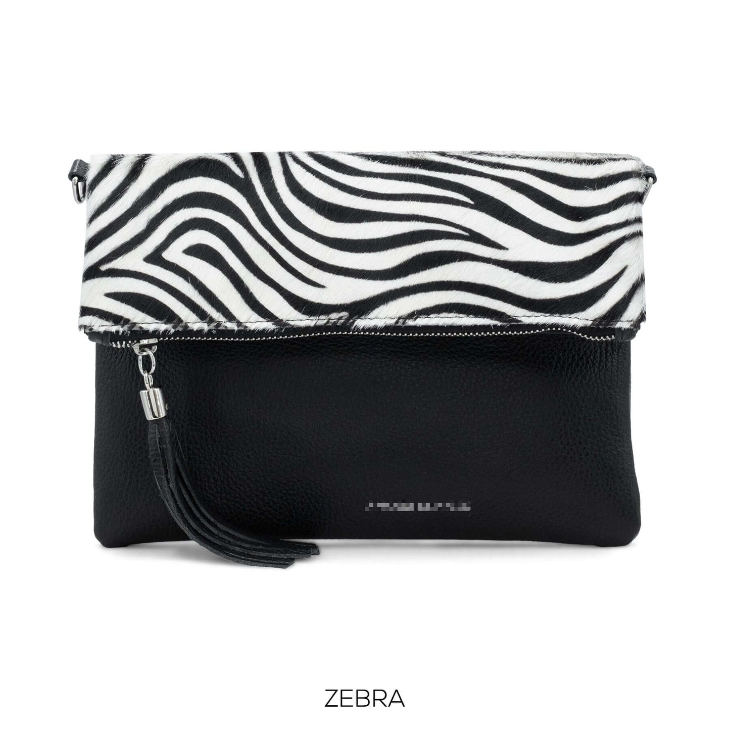 Real Leather Animal Print Folded Pouch Bag