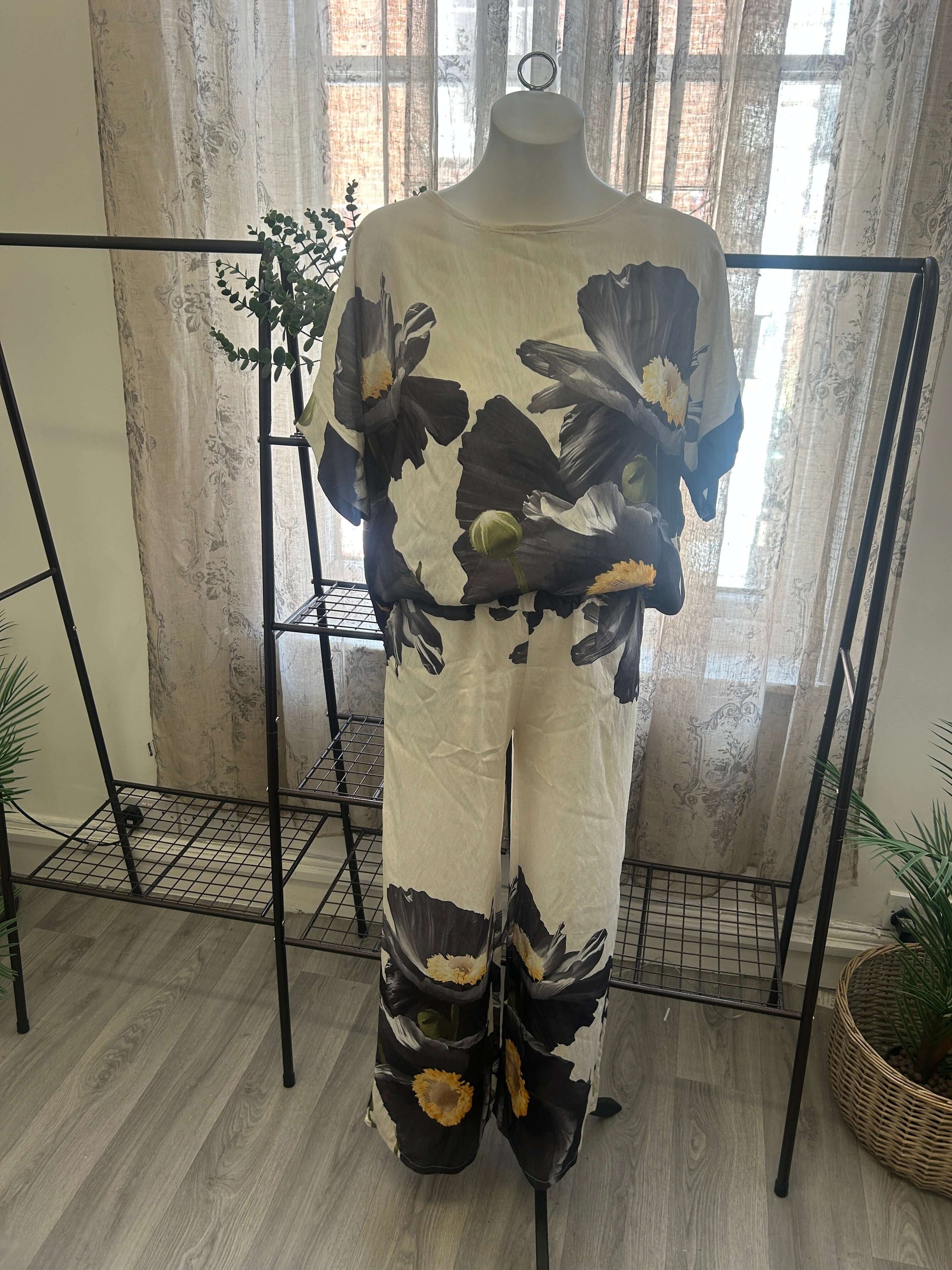 Floral Elegant Trouser & Top Co-ord Set