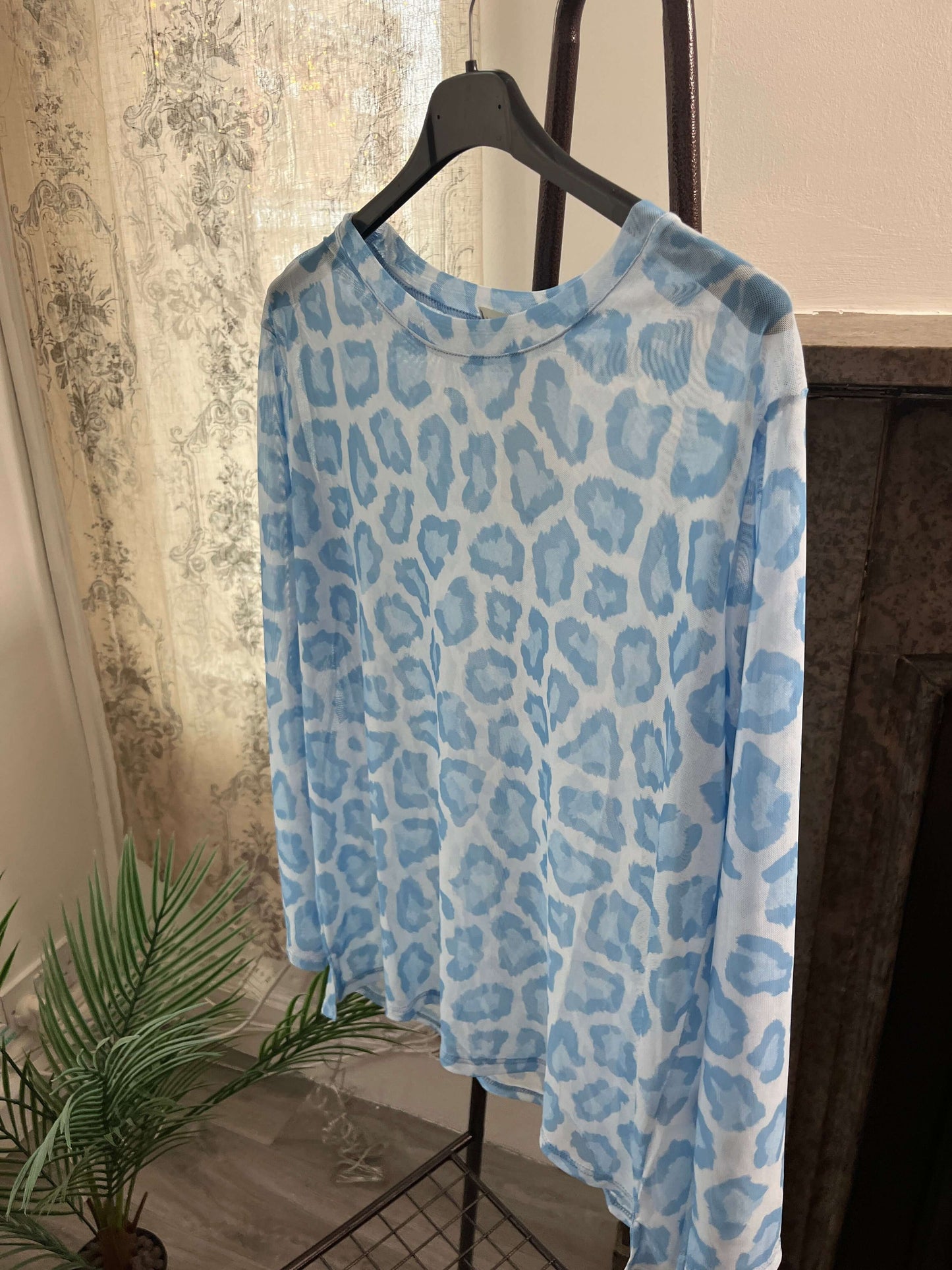 Orla Mesh Layering Top in Leopard