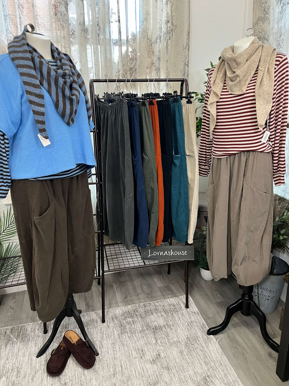 Ladies Needlecord Barrel Trouser