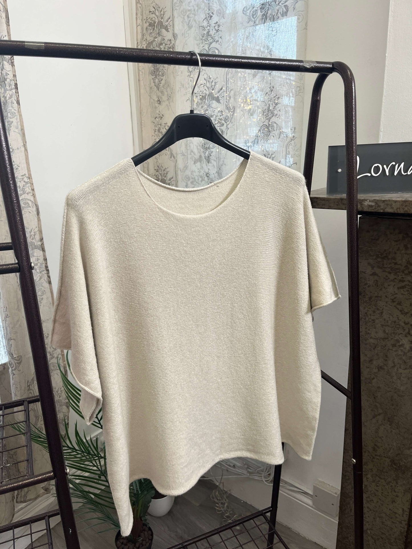 Torzi Boxy Swing Fine Knit Jumper