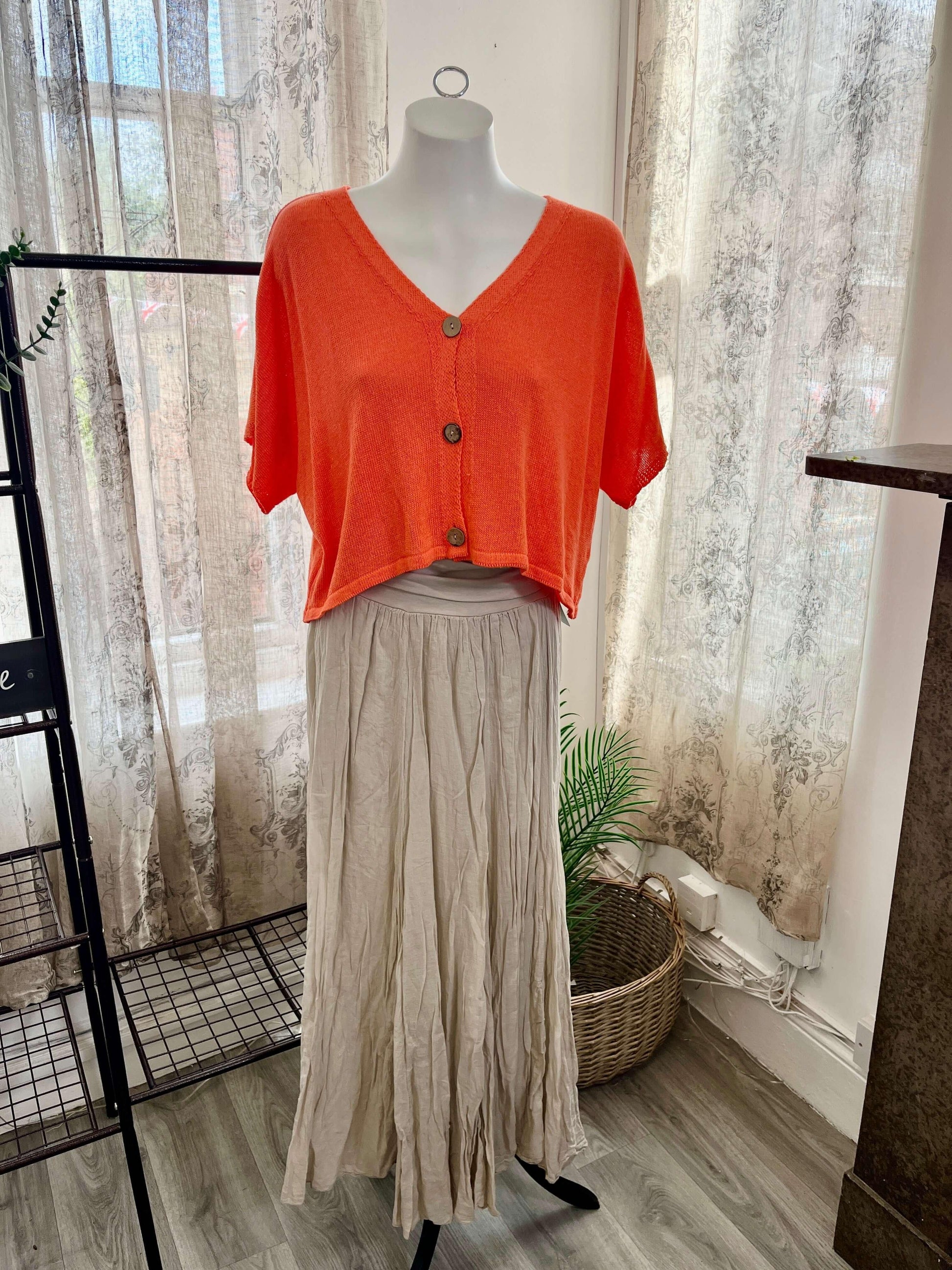 Aimee Cute Button Layering Cardi